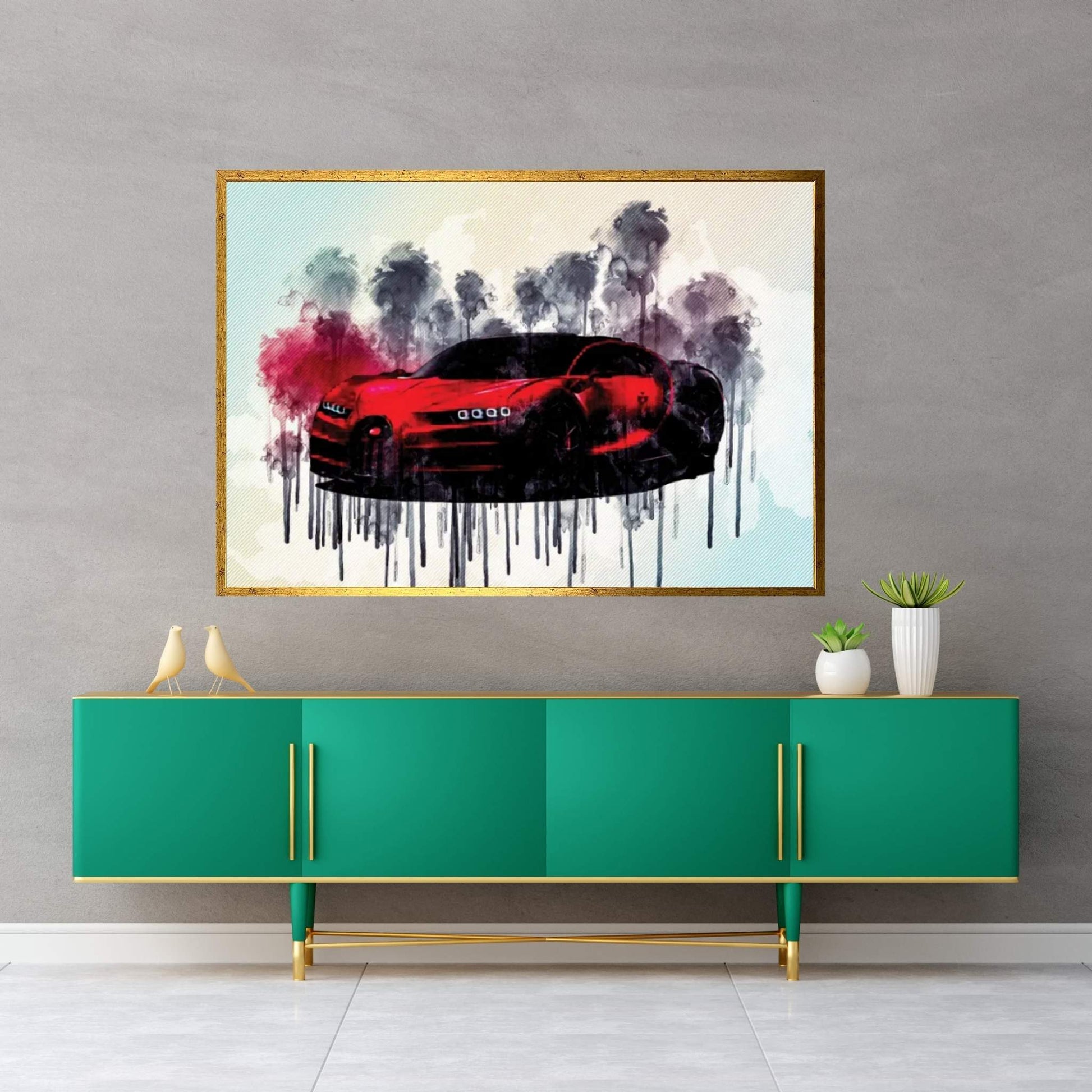 Bugatti Chiron Sport 2019 Hypercar Tuning Canvas Wall Art - Y Canvas