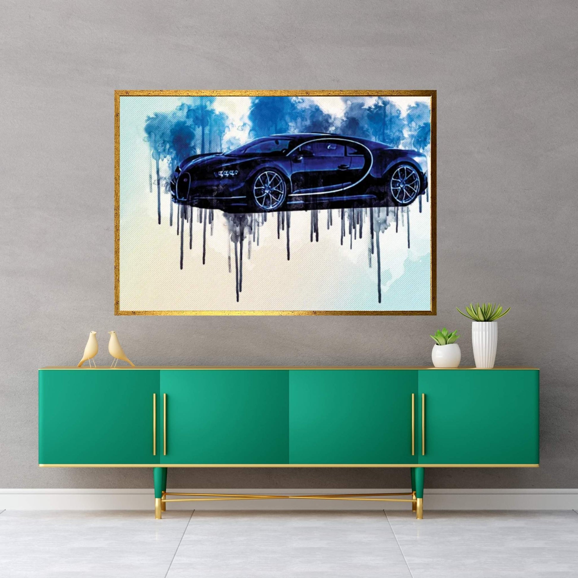 2017 New Hypercar Bugatti Chiron Canvas Wall Art - Y Canvas