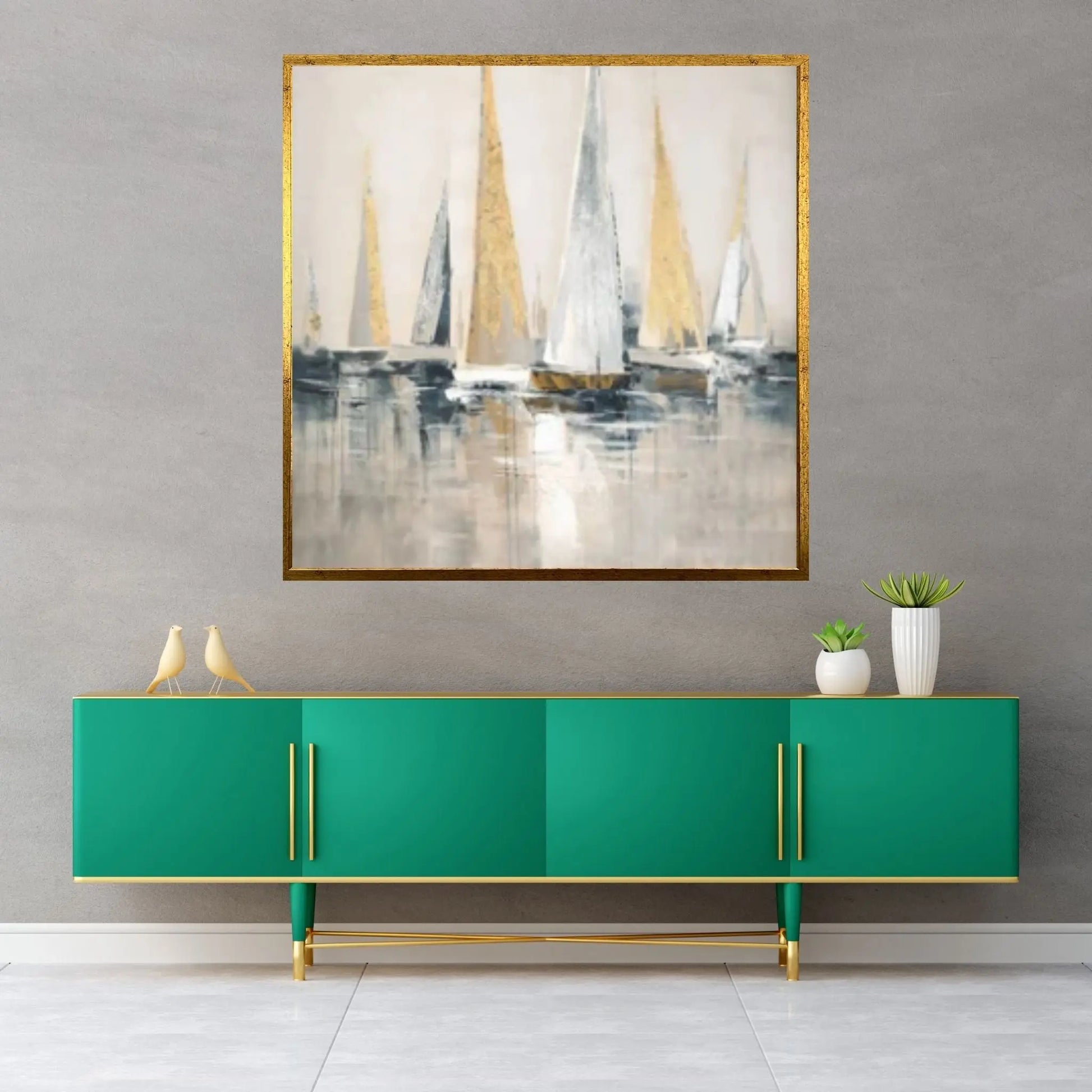 British Battleships Canvas Wall Art Painting - Vintage Seascape Painting,Ship Canvas Art At Sea Oil Painting - Y Canvas