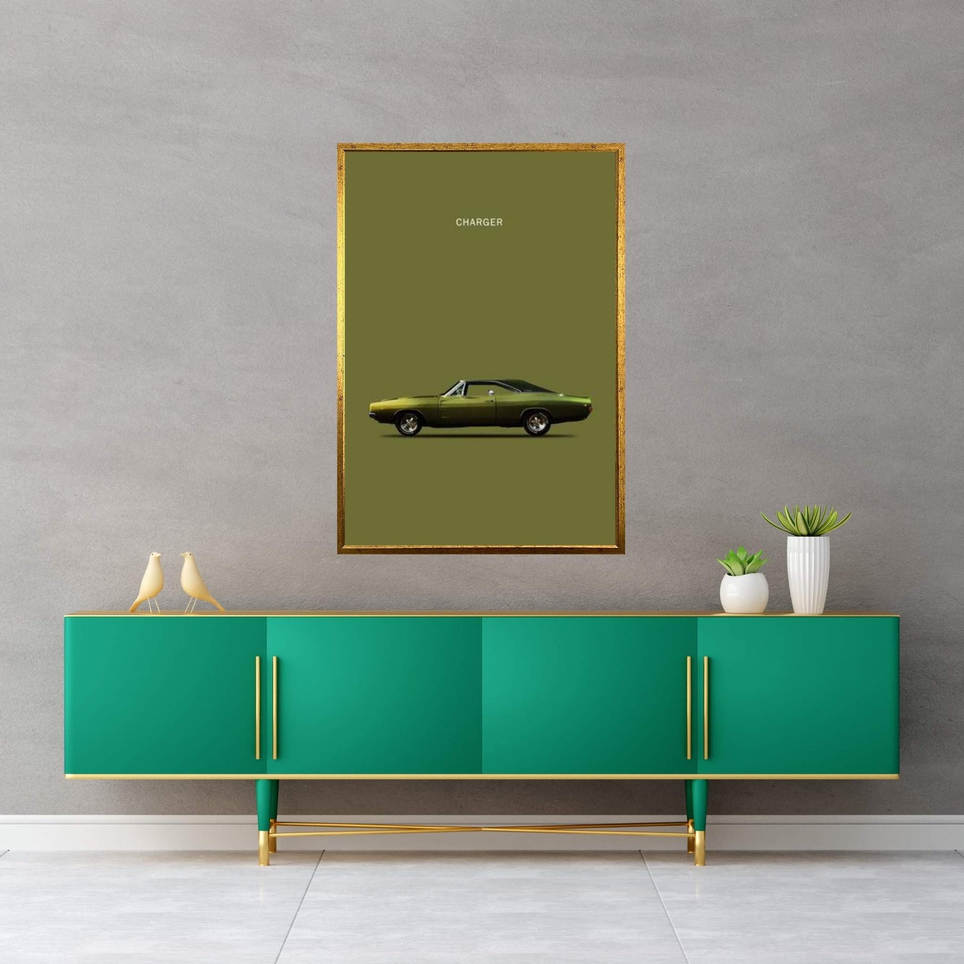 Dodge Charger Canvas Wall Art - Y Canvas