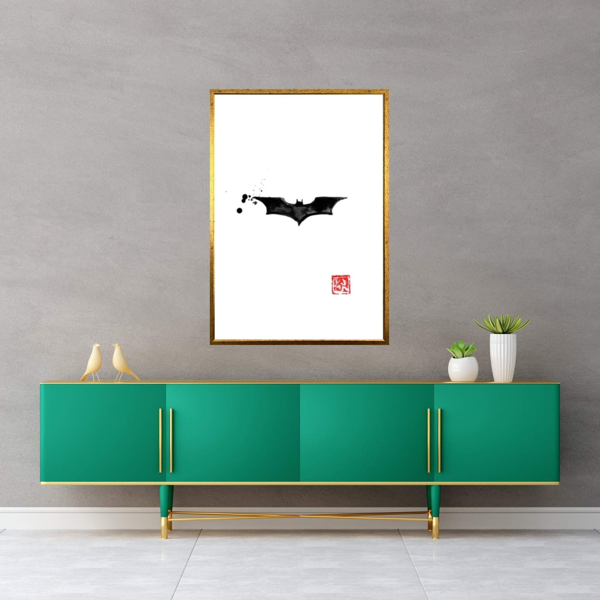 Batman Logo Canvas Wall Art - Y Canvas