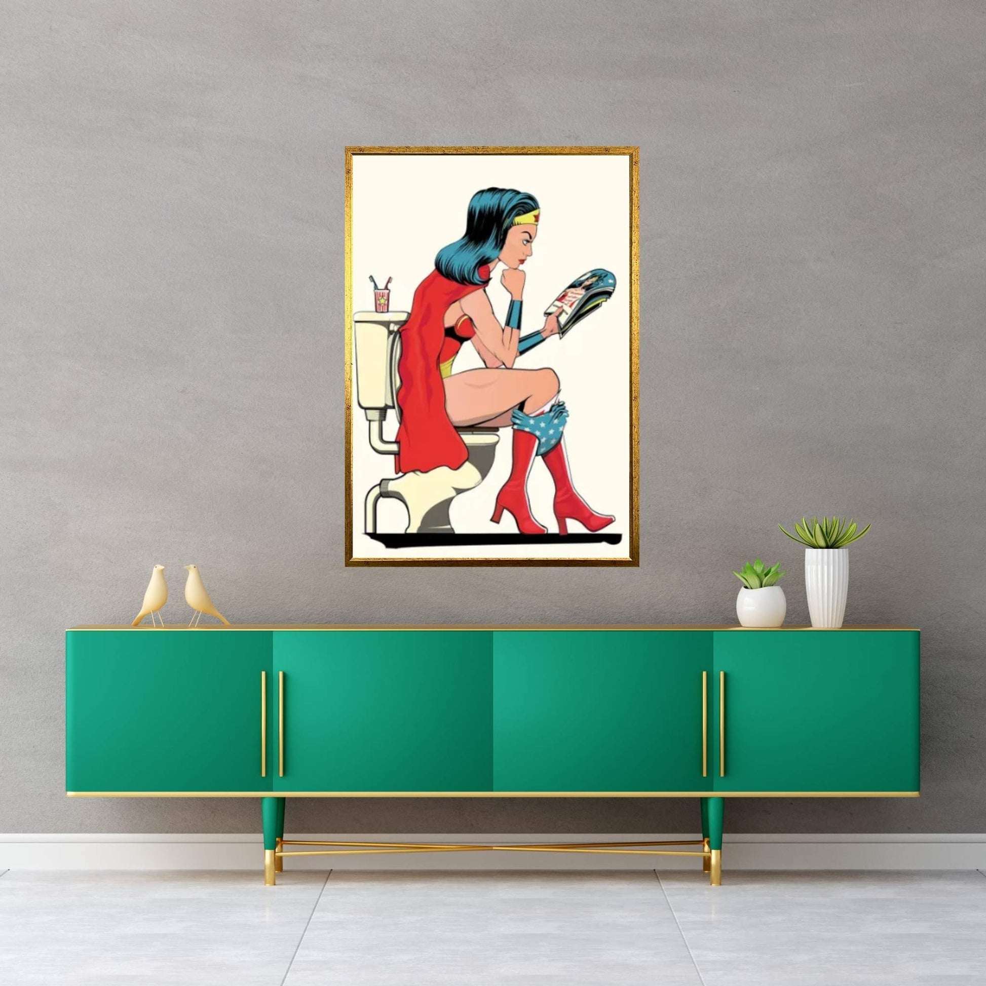 WW Loo Canvas Wall Art - Y Canvas