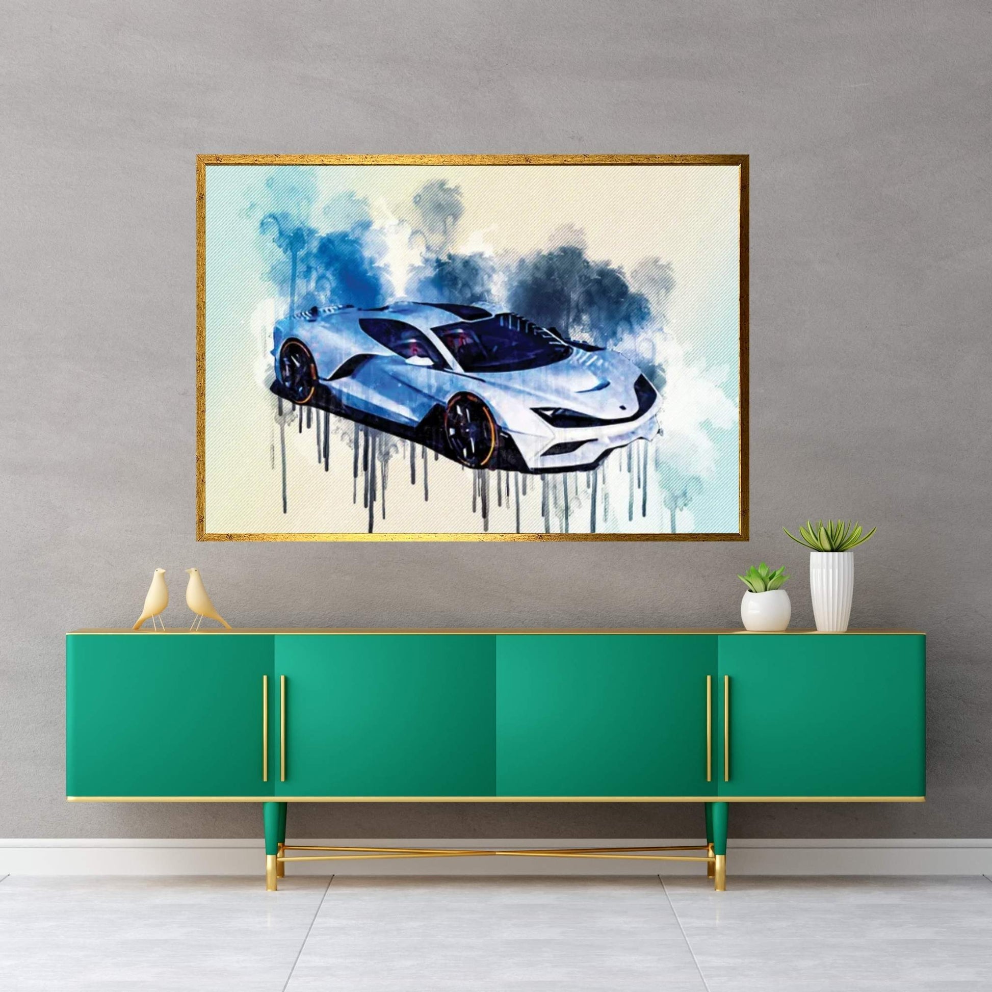 2019 Aria FXE Hypercar Canvas Wall Art - Y Canvas