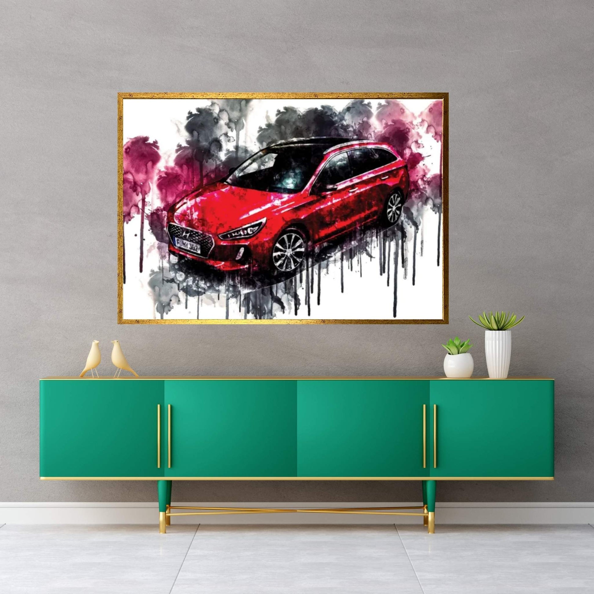 2017 Hyundai i30 Tourer Canvas Wall Art - Y Canvas