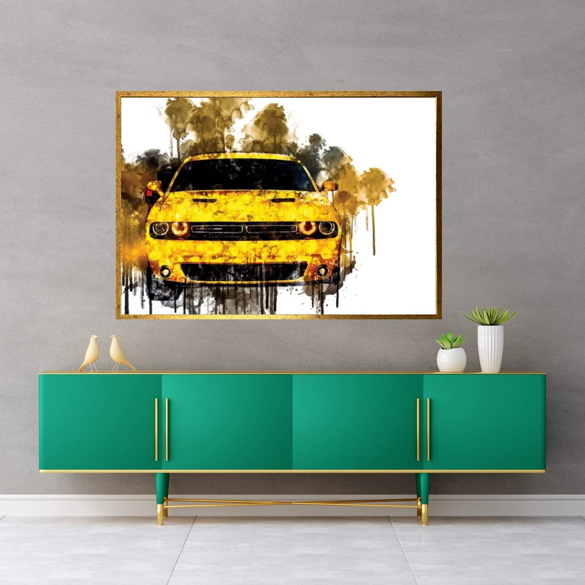 2017 Dodge Challenger GT AWD Canvas Wall Art - Y Canvas