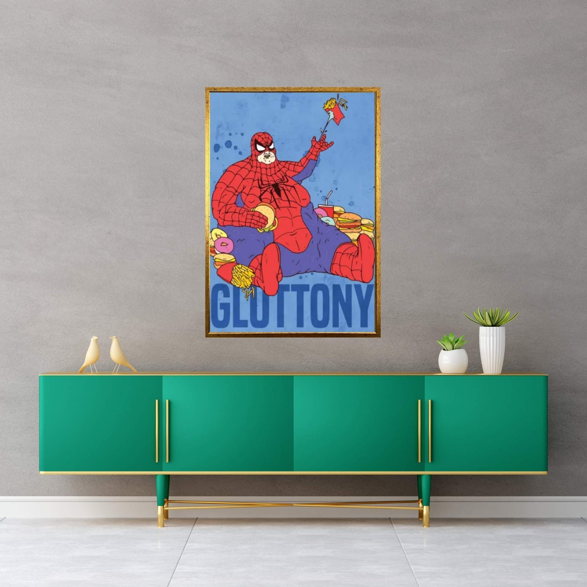 Gluttony Canvas Wall Art - Y Canvas