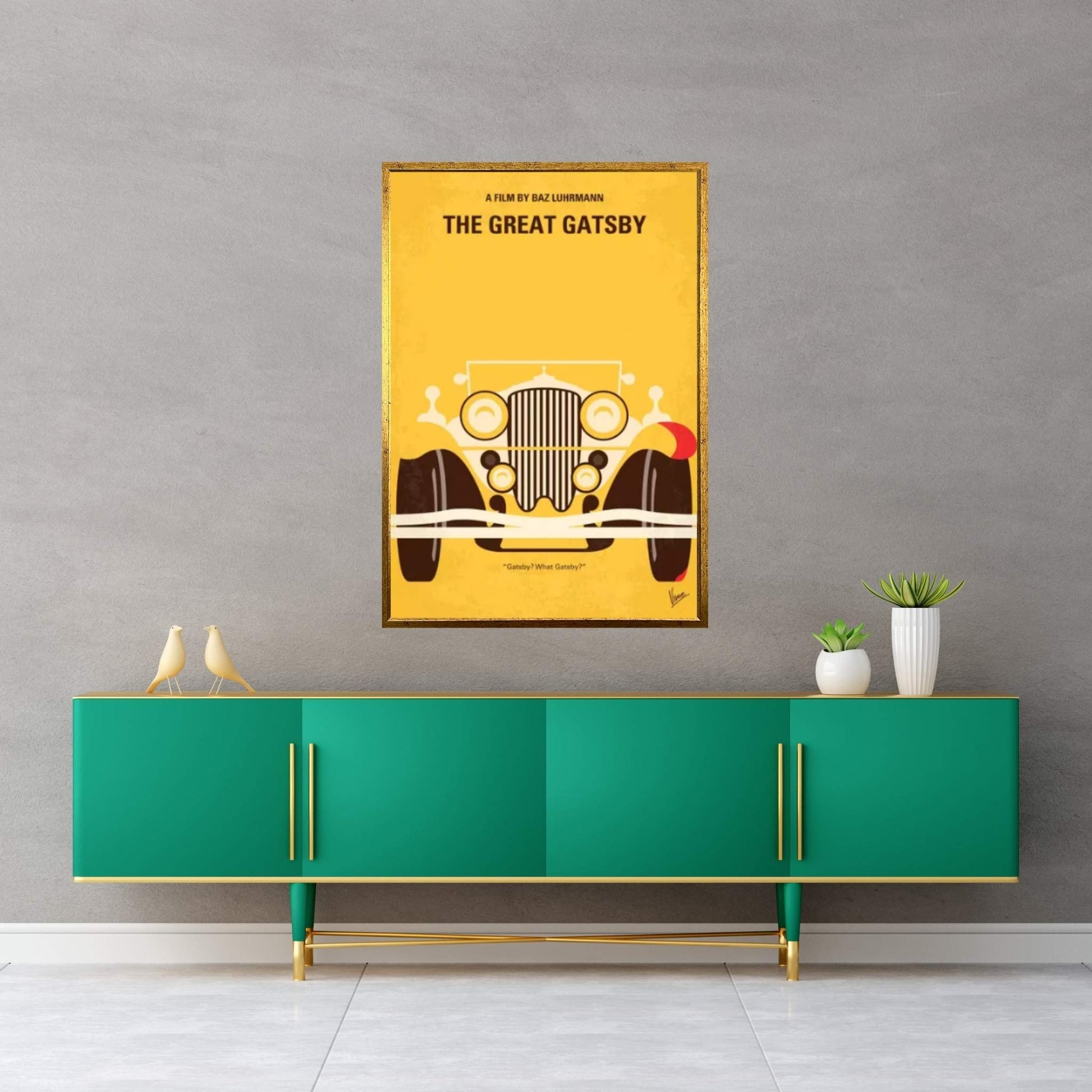 The Great Gatsby Minimal Movie Poster Canvas Wall Art - Y Canvas