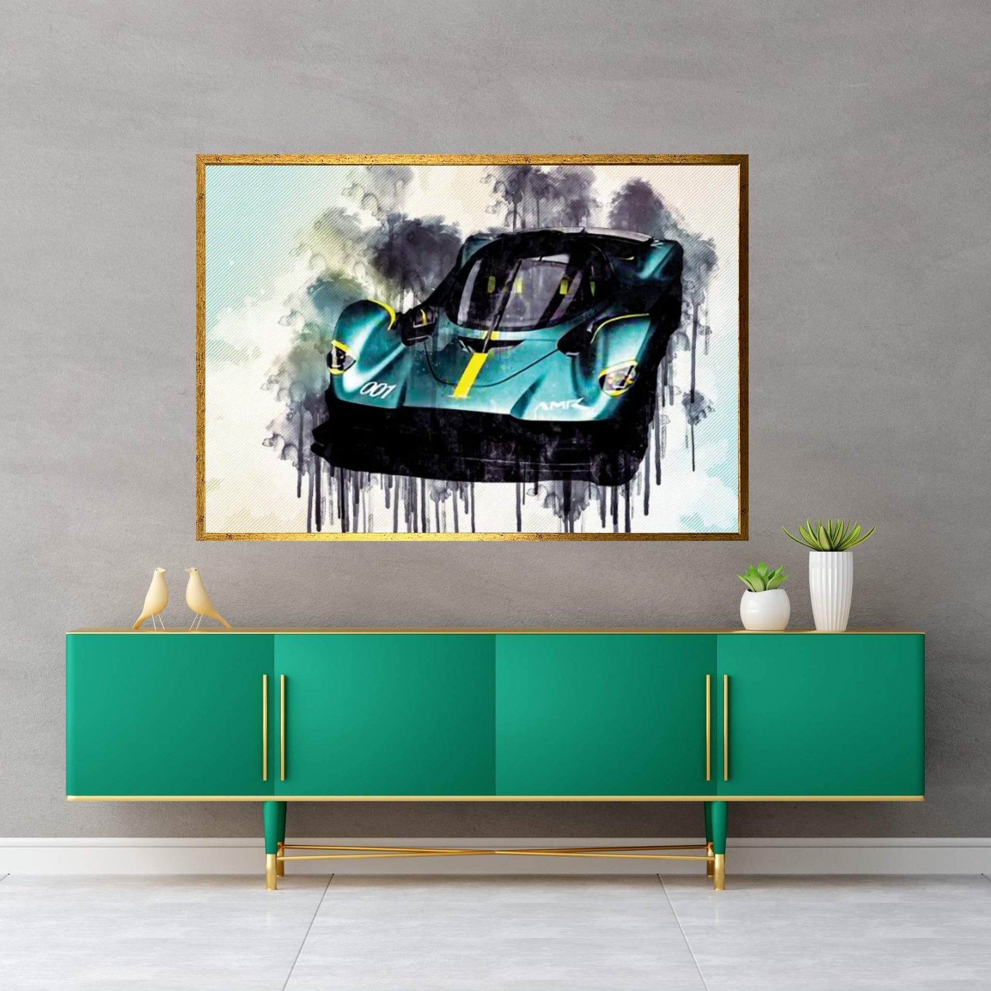 Aston Martin Valkyrie 2019 Hypercar Canvas Wall Art - Y Canvas