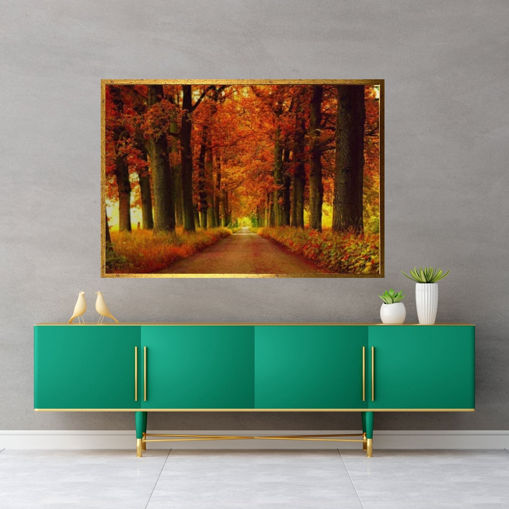 Autumn Leaves Canvas Wall Art, Canvas Wall Art Poster - Y Canvas