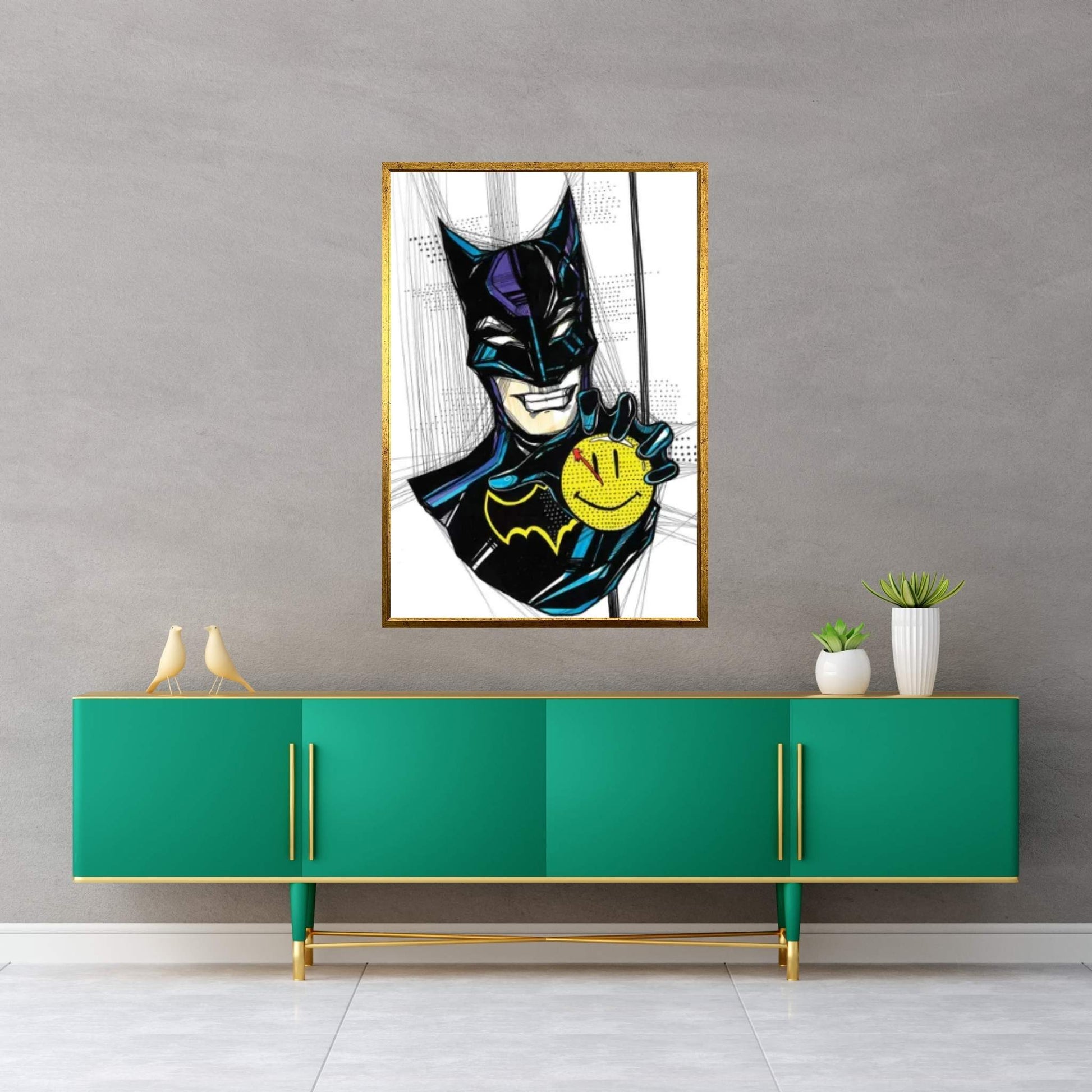 Angry Batman Canvas Wall Art - Y Canvas