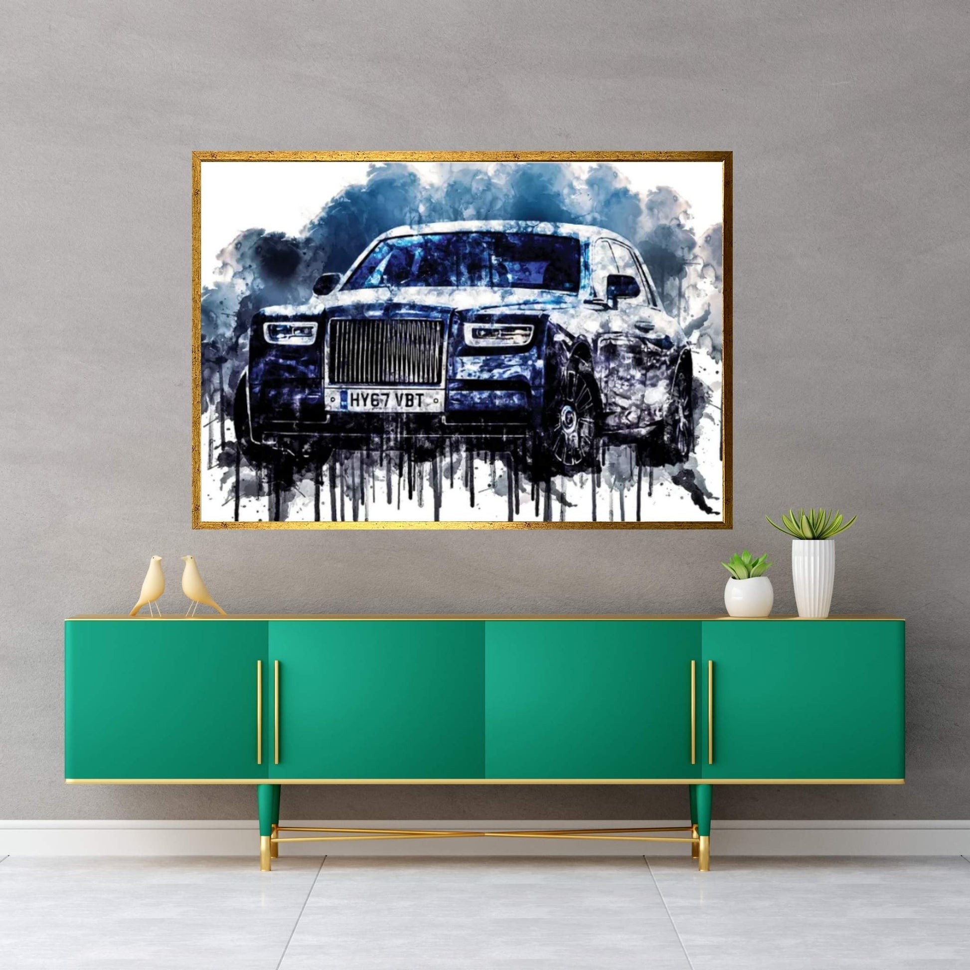 Car 2017 Rolls Royce Phantom Canvas Wall Art - Y Canvas