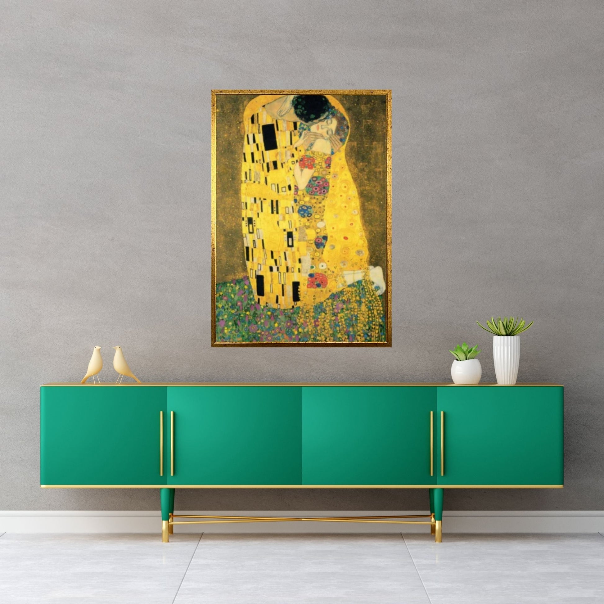 Gustav Klimt - The Kiss Canvas Wall Art Print on Canvas - Y Canvas