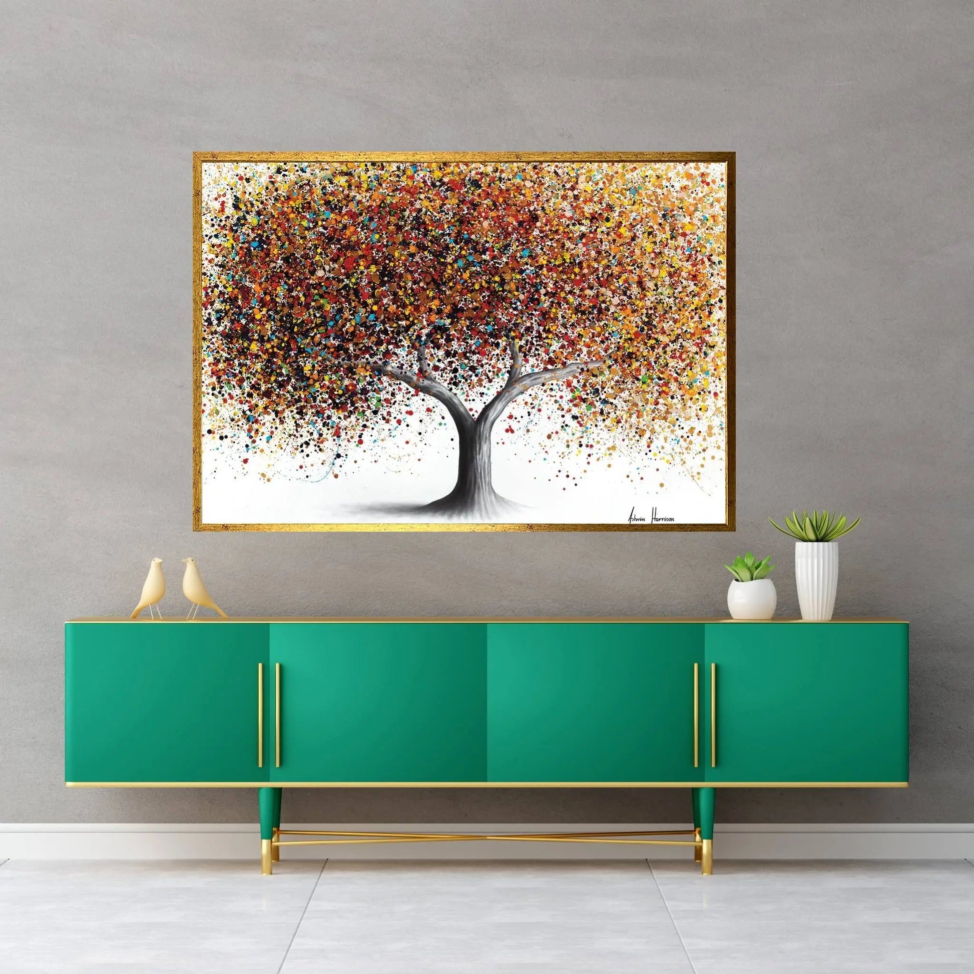 Rainbow Soul Tree Canvas Wall Art - Y Canvas