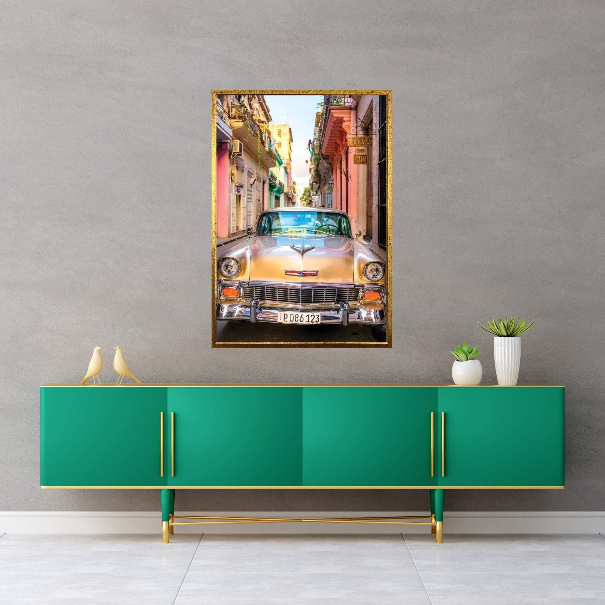 Oldtimer Old Havana I Canvas Wall Art - Y Canvas