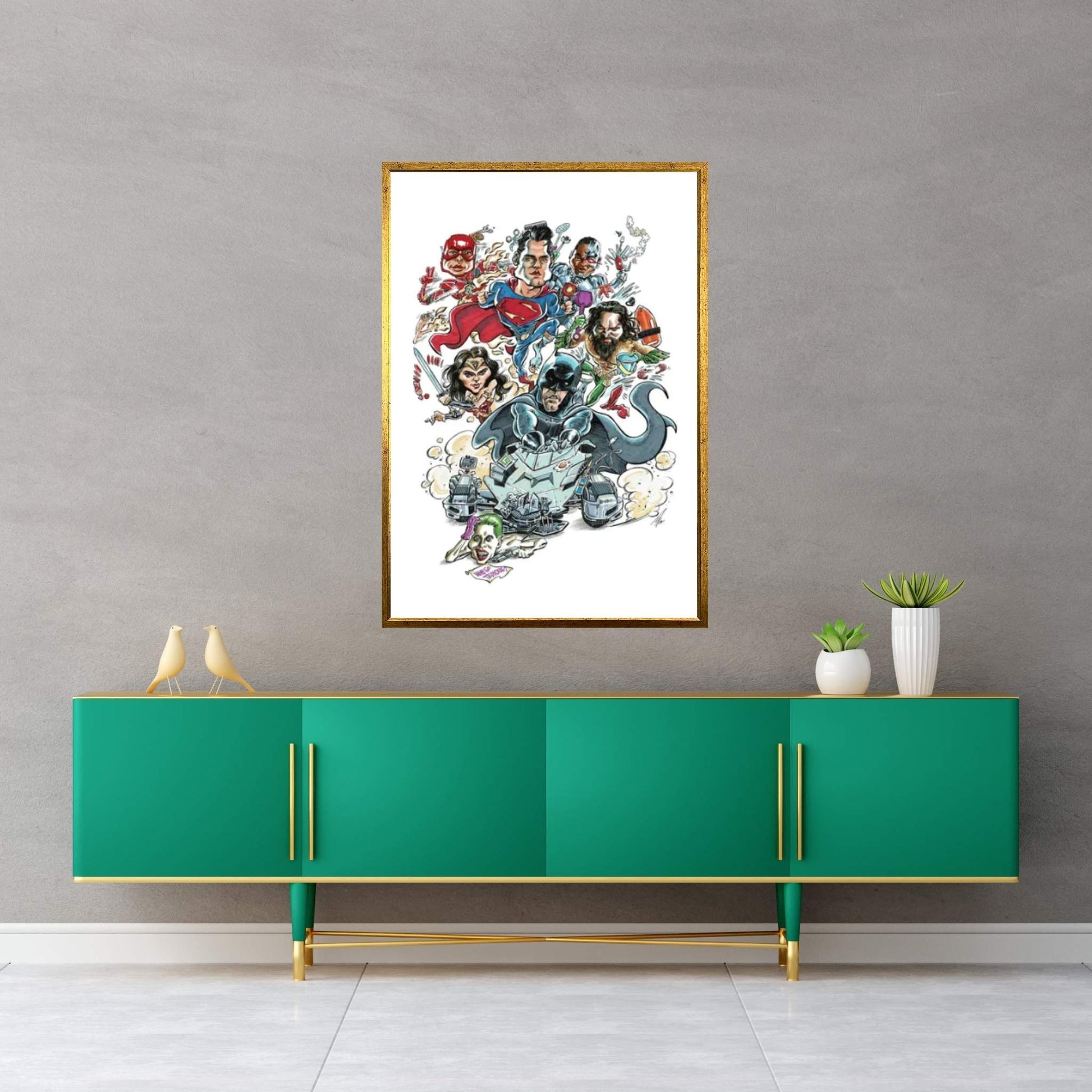 Justice League Canvas Wall Art - Y Canvas