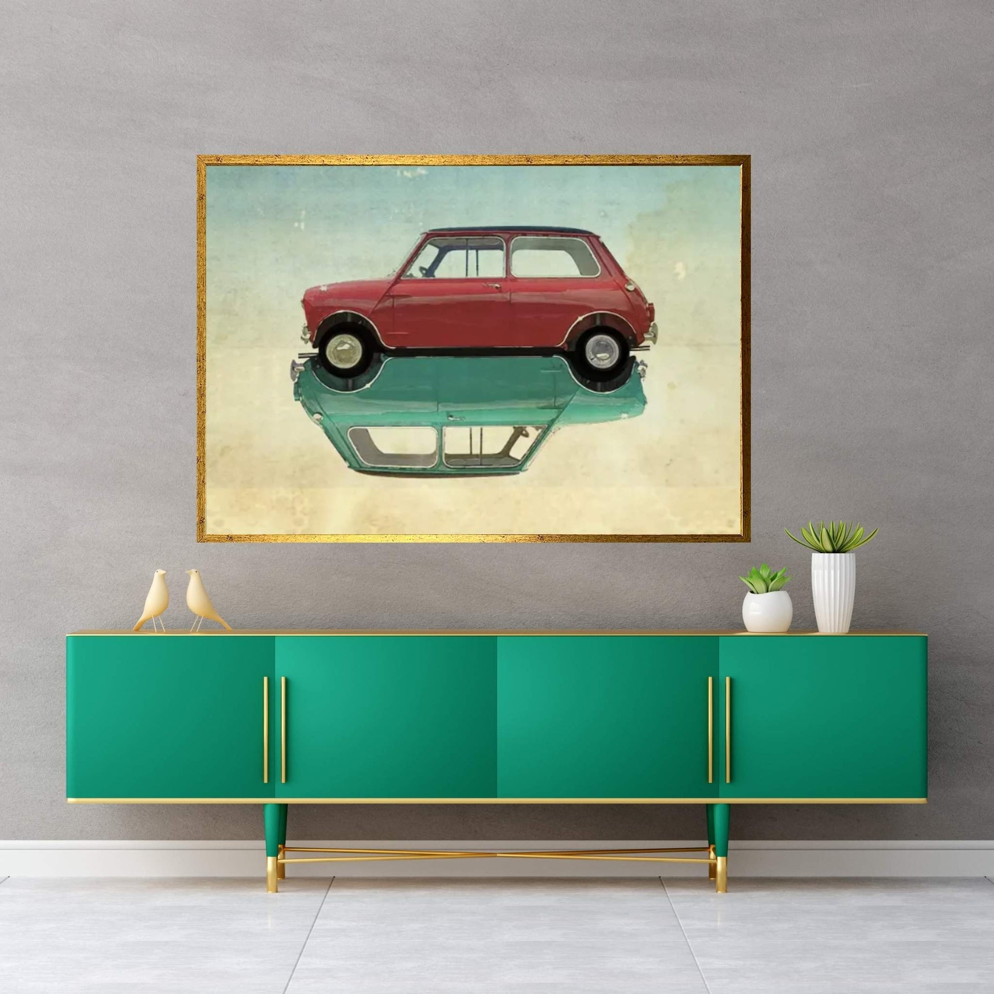 Car Mini Canvas Wall Art - Y Canvas