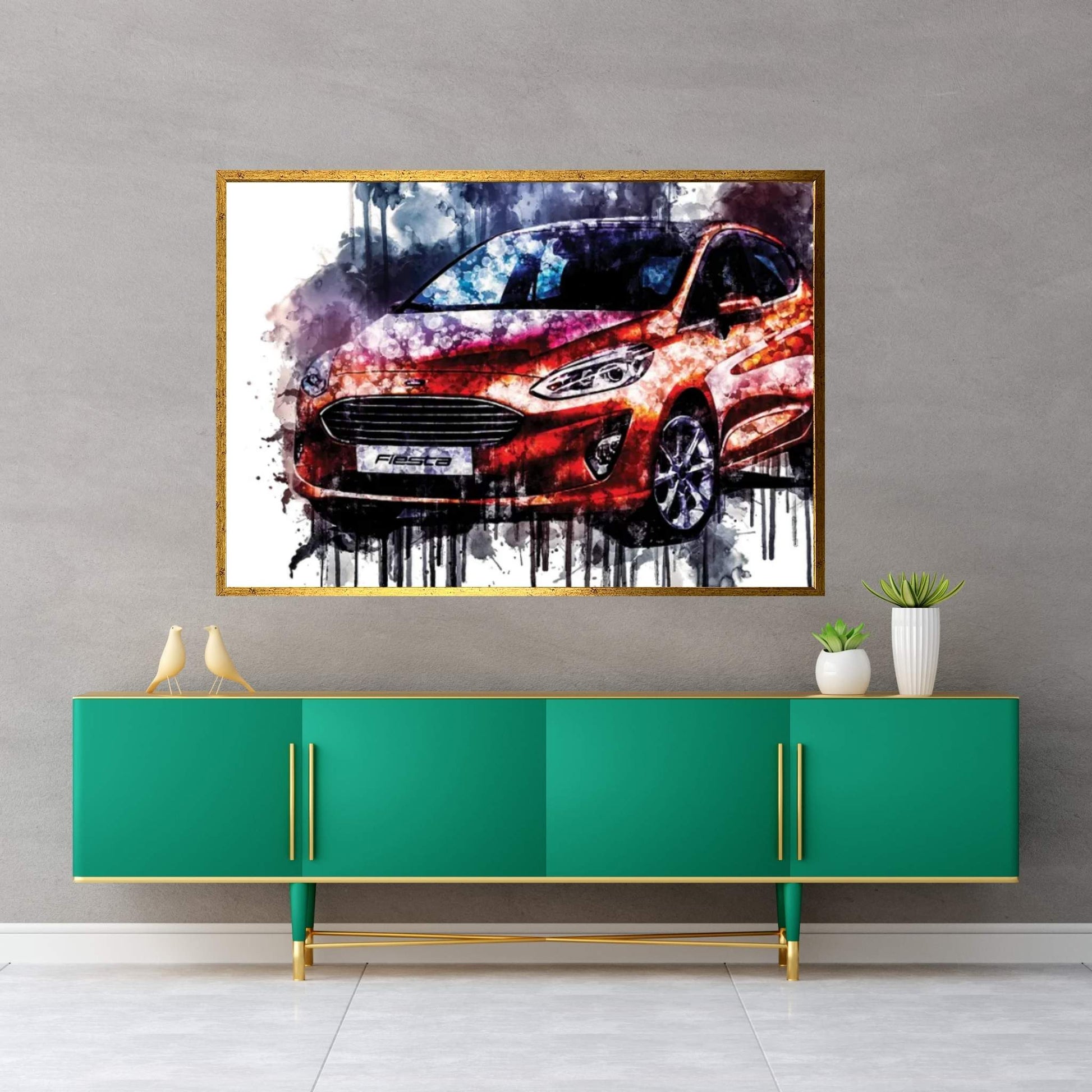 2017 Ford Fiesta Titanium Vehicle LXXVII Canvas Wall Art - Y Canvas