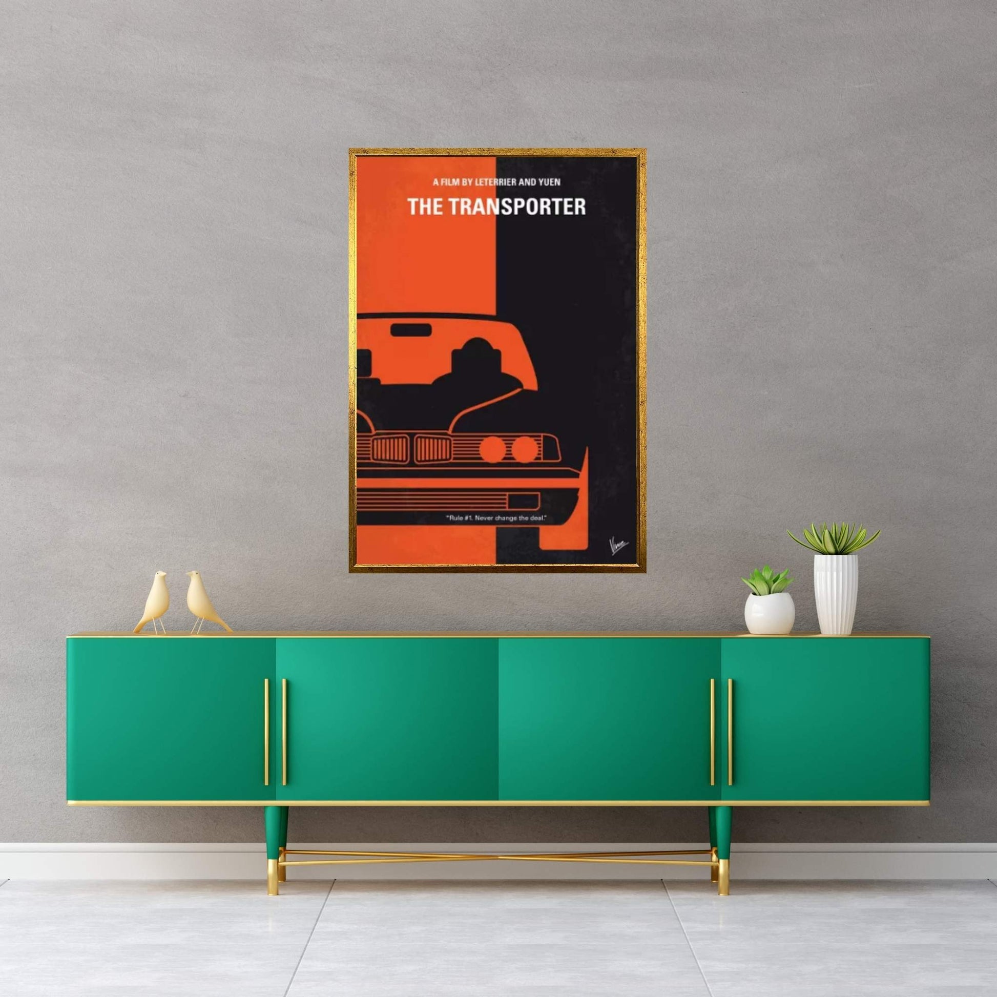 The Transporter Minimal Movie Poster Canvas Wall Art - Y Canvas