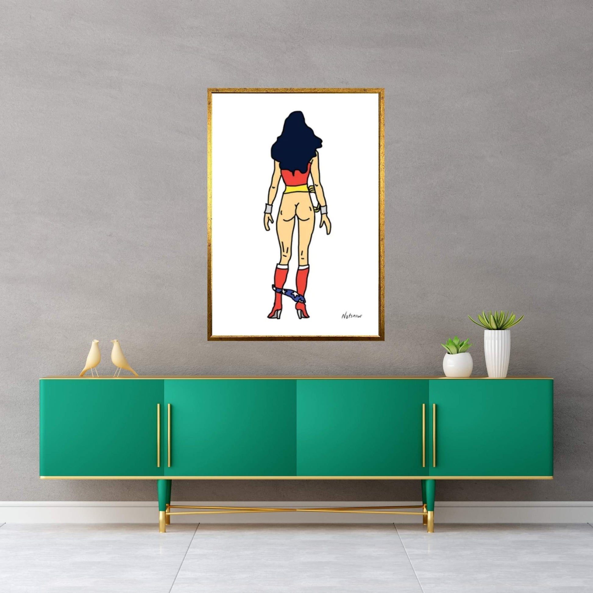 Wonder Butt I Canvas Wall Art - Y Canvas