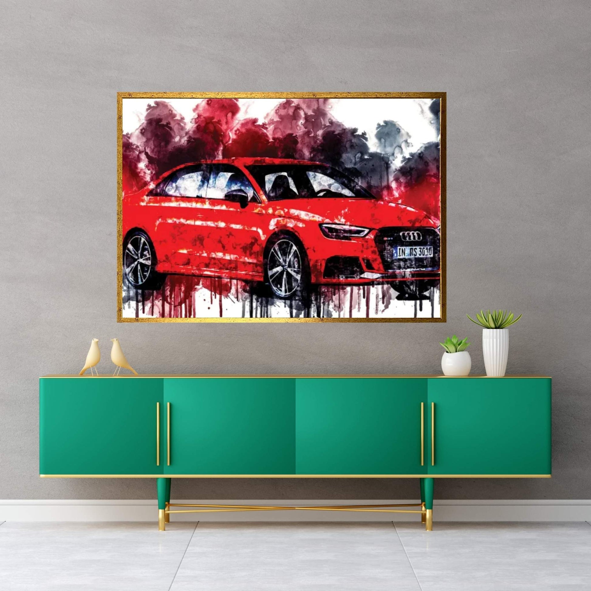 Car 2017 Audi RS3 Canvas Wall Art - Y Canvas