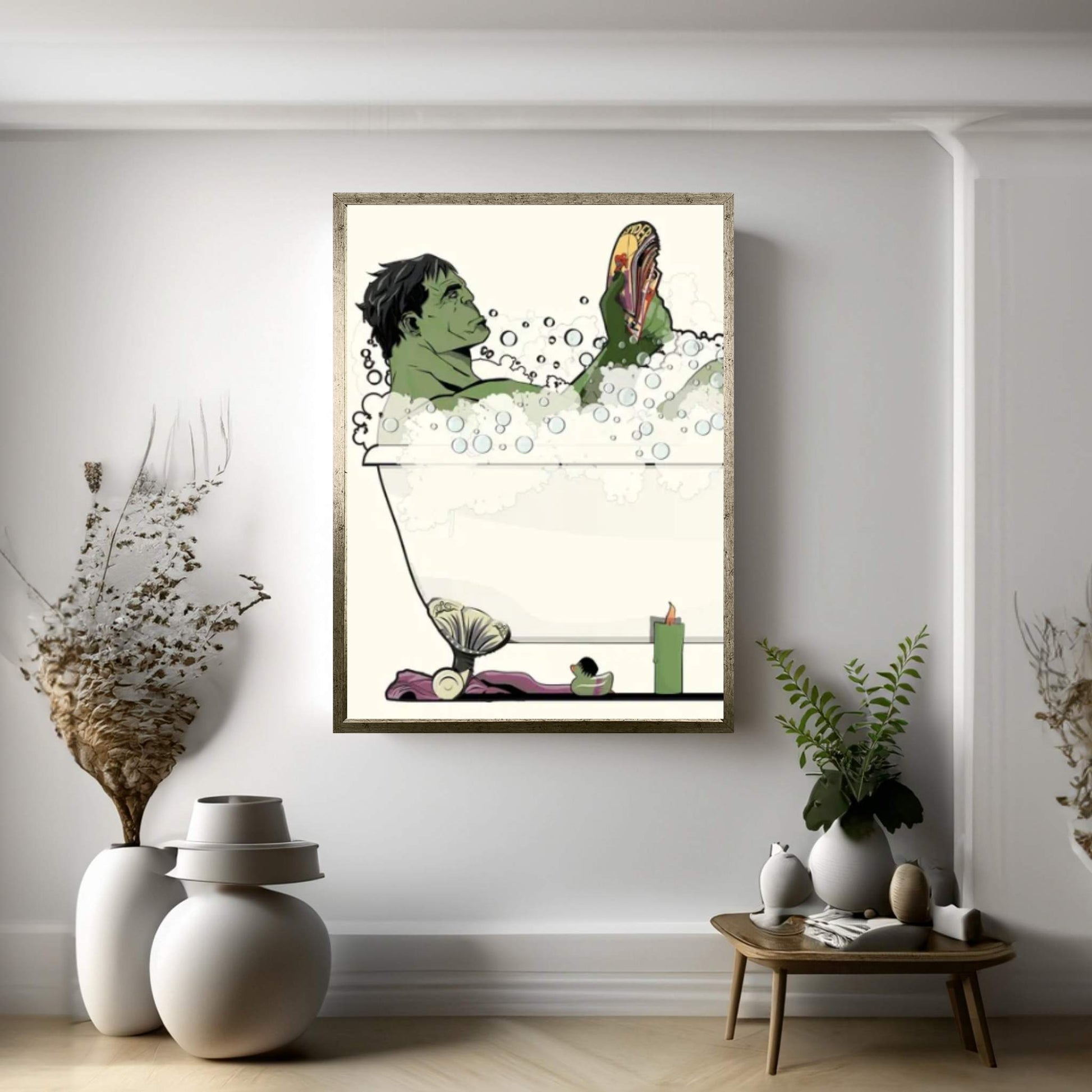 Hulk Bath 2020 Canvas Wall Art - Y Canvas