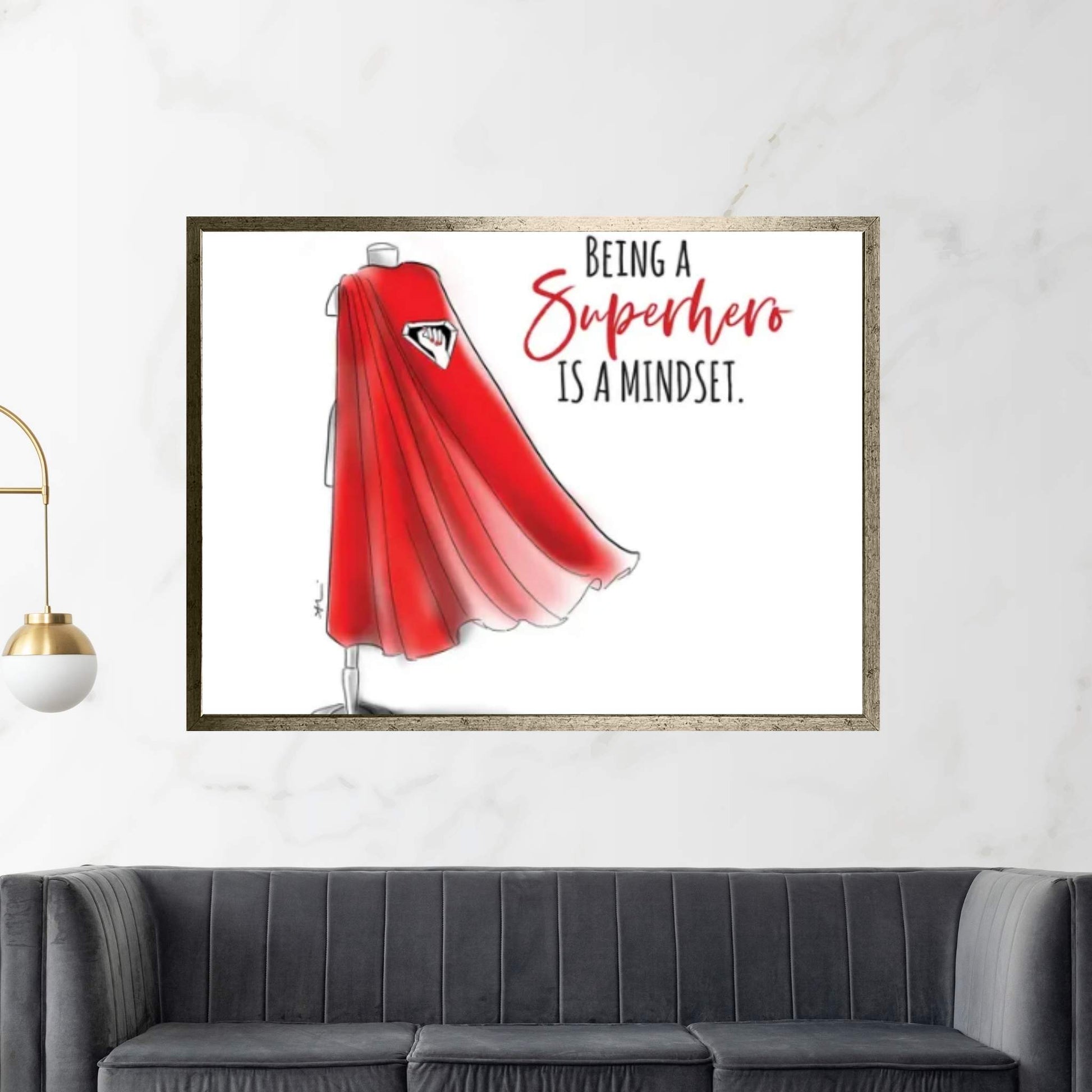 Superhero Mindset Canvas Wall Art - Y Canvas