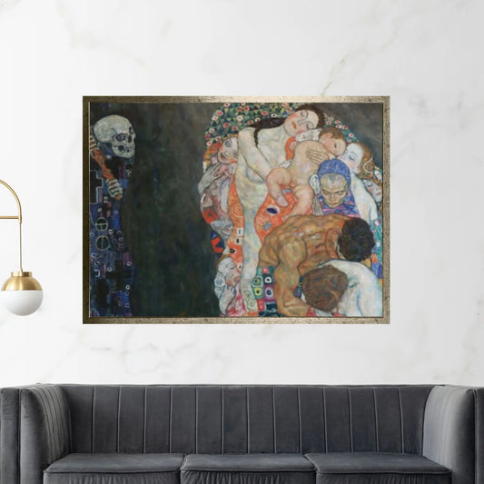 Gustav Klimt, Death And Life, Modern Abstract Art, Home Decor, Klimt Print Death And Life - Y Canvas