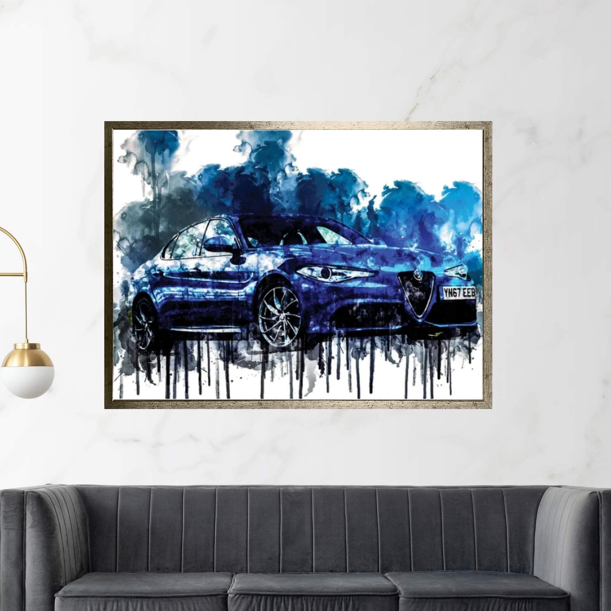 2017 Alfa Romeo Giulia Veloce Canvas Wall Art - Y Canvas