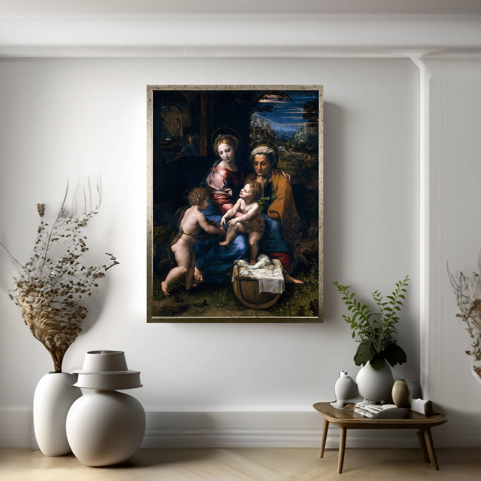 The Holy Family Canvas Wall Art - Y Canvas