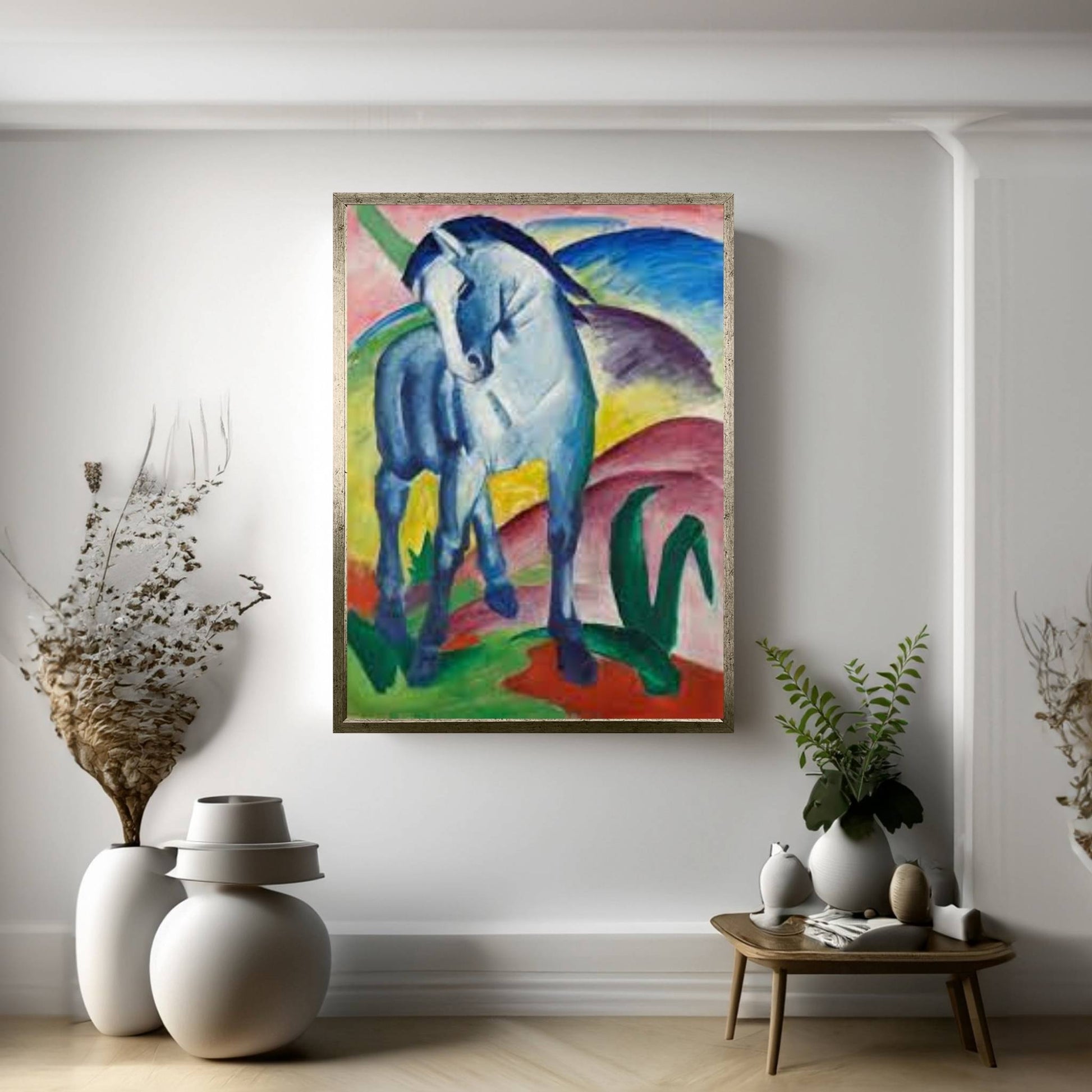 The Blue Horse Canvas Wall Art - Y Canvas