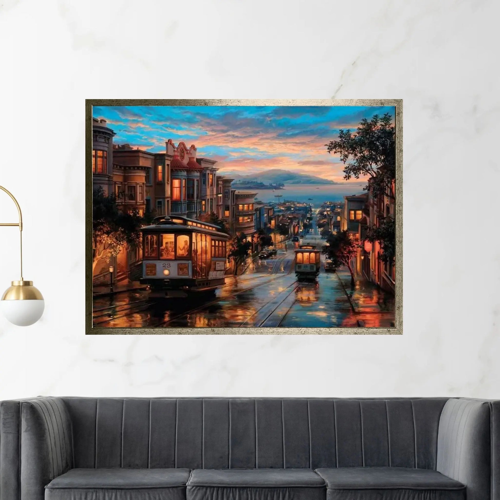 Cable Car Heaven Canvas Wall Art - Y Canvas