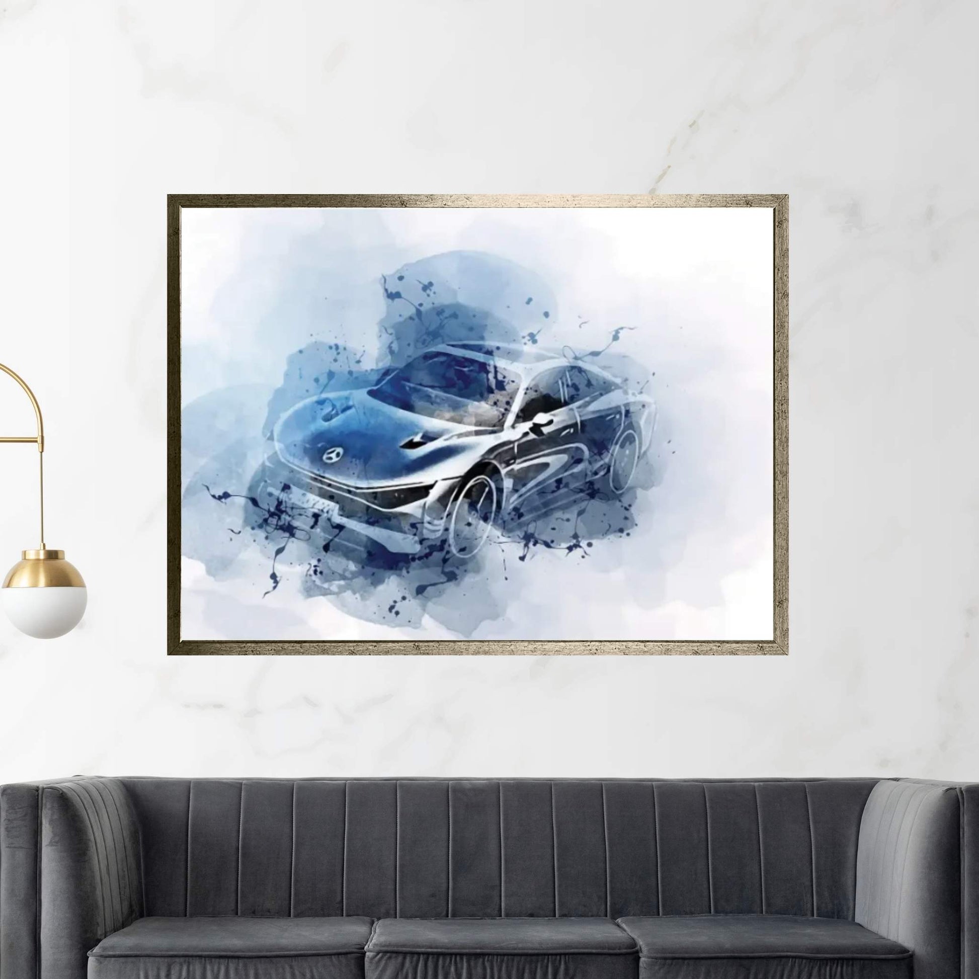 Mercedes-Benz Vision Eqxx 2022 Canvas Wall Art - Y Canvas