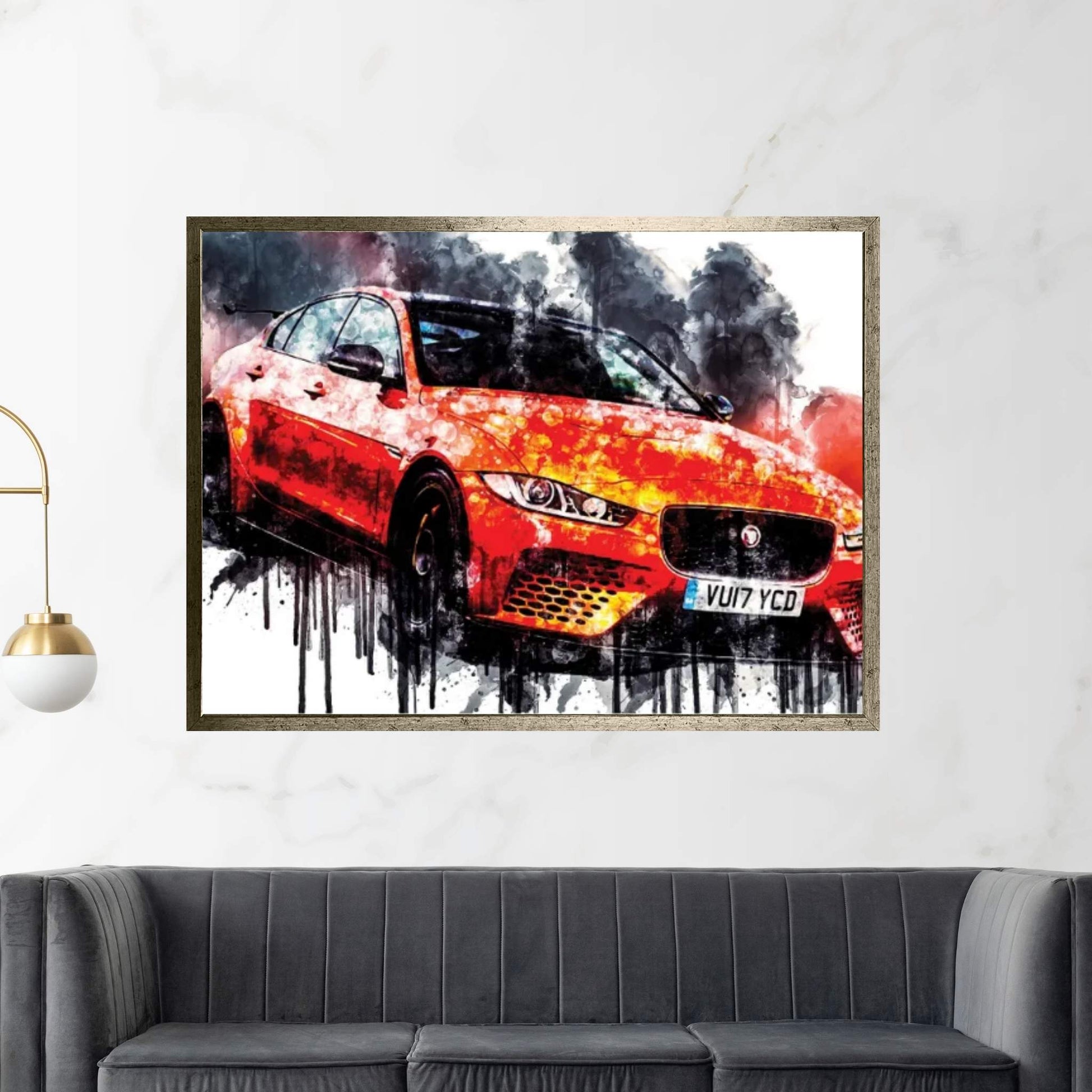 Car 2018 Jaguar XE SV Canvas Wall Art - Y Canvas