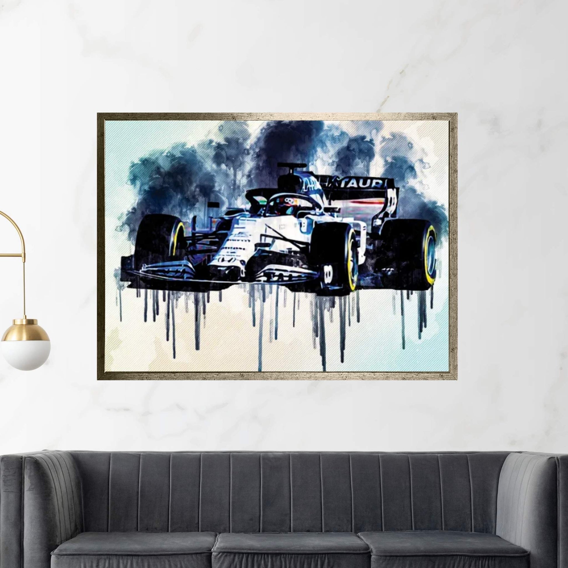 Alphatauri AT01 On Track 2020 F1 Cars Formula 1 Canvas Wall Art - Y Canvas