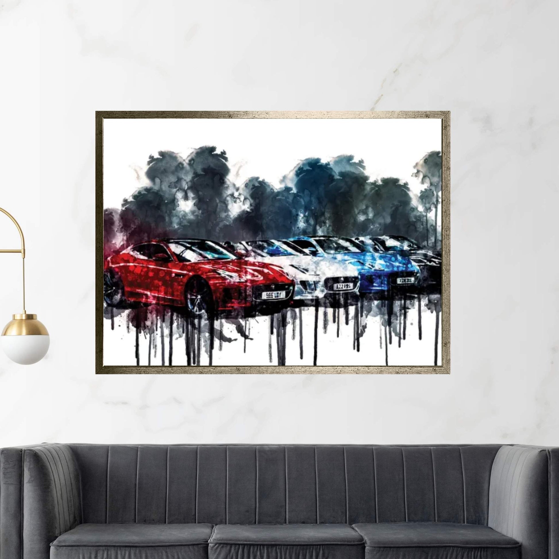 2017 Jaguar F Type British Design Vehicle CVII Canvas Wall Art - Y Canvas