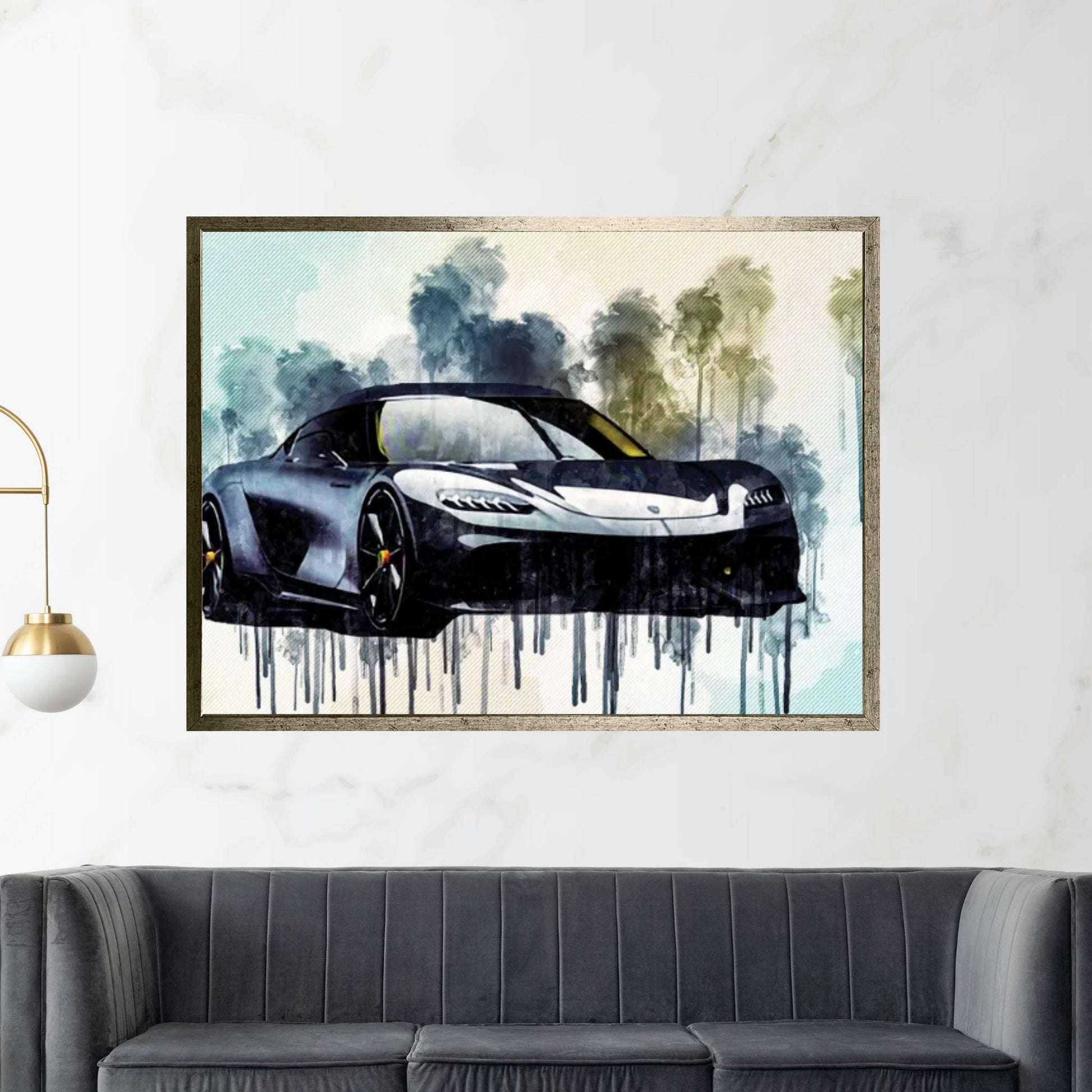 Koenigsegg Gemera 2021 Front View Exterior New Hypercar Luxury Cars New Gemera Supercars Canvas Wall Art - Y Canvas