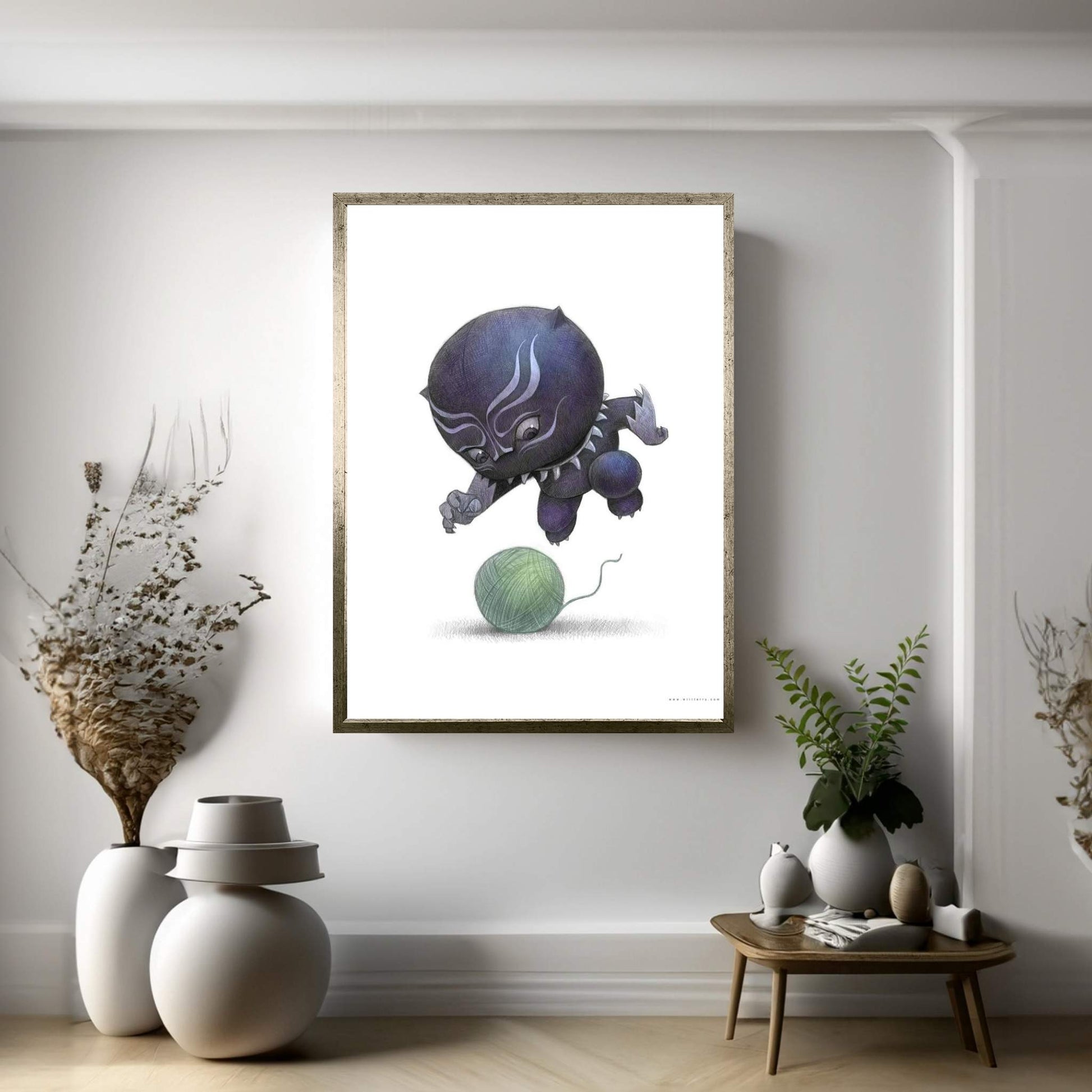 Baby Black Panther Canvas Wall Art - Y Canvas