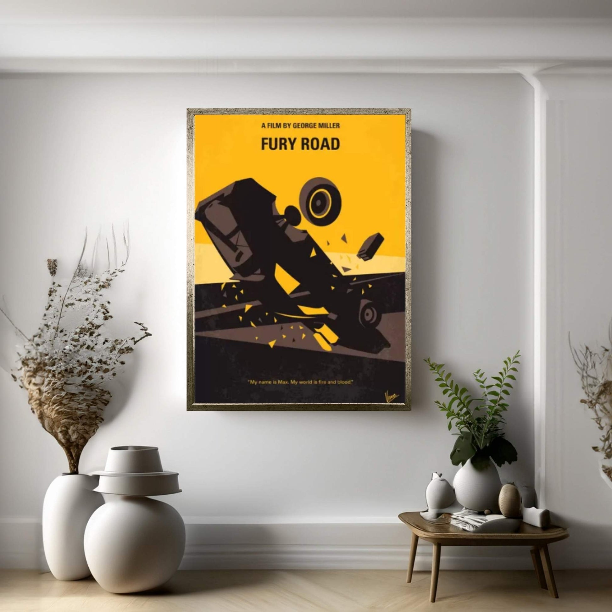 Mad Max: Fury Road Minimal Movie Poster Canvas Wall Art - Y Canvas