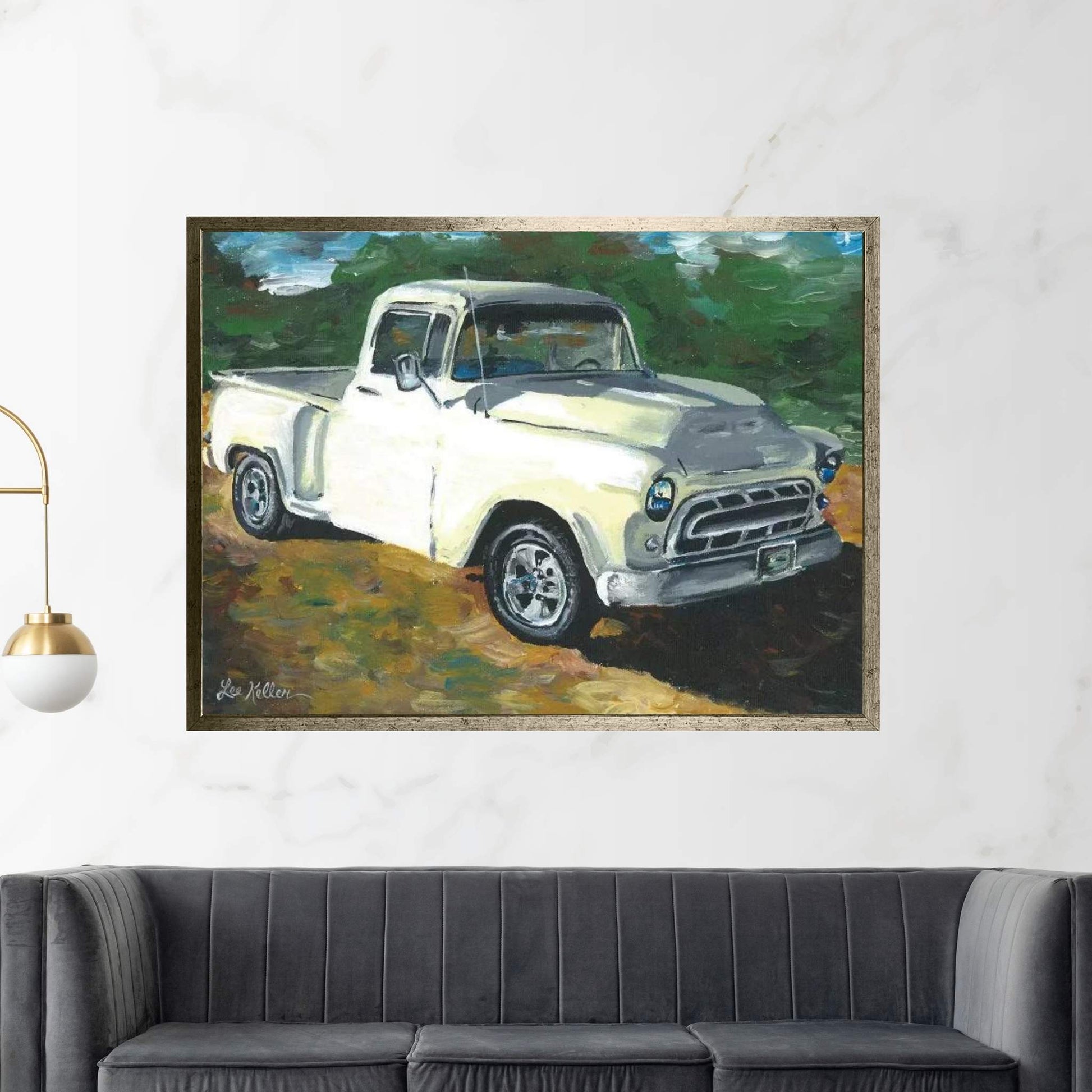 55 Chevy Truck Canvas Wall Art - Y Canvas