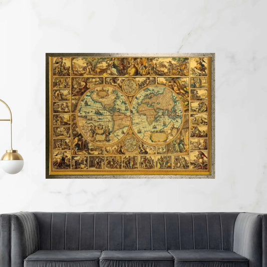 Pirate Map Canvas Wall Art Design , Home Canvas Wall Art - Y Canvas