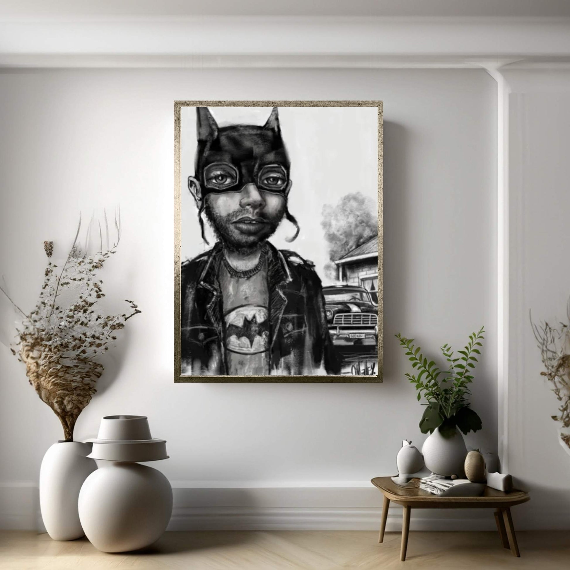 Bat Boy Canvas Wall Art - Y Canvas