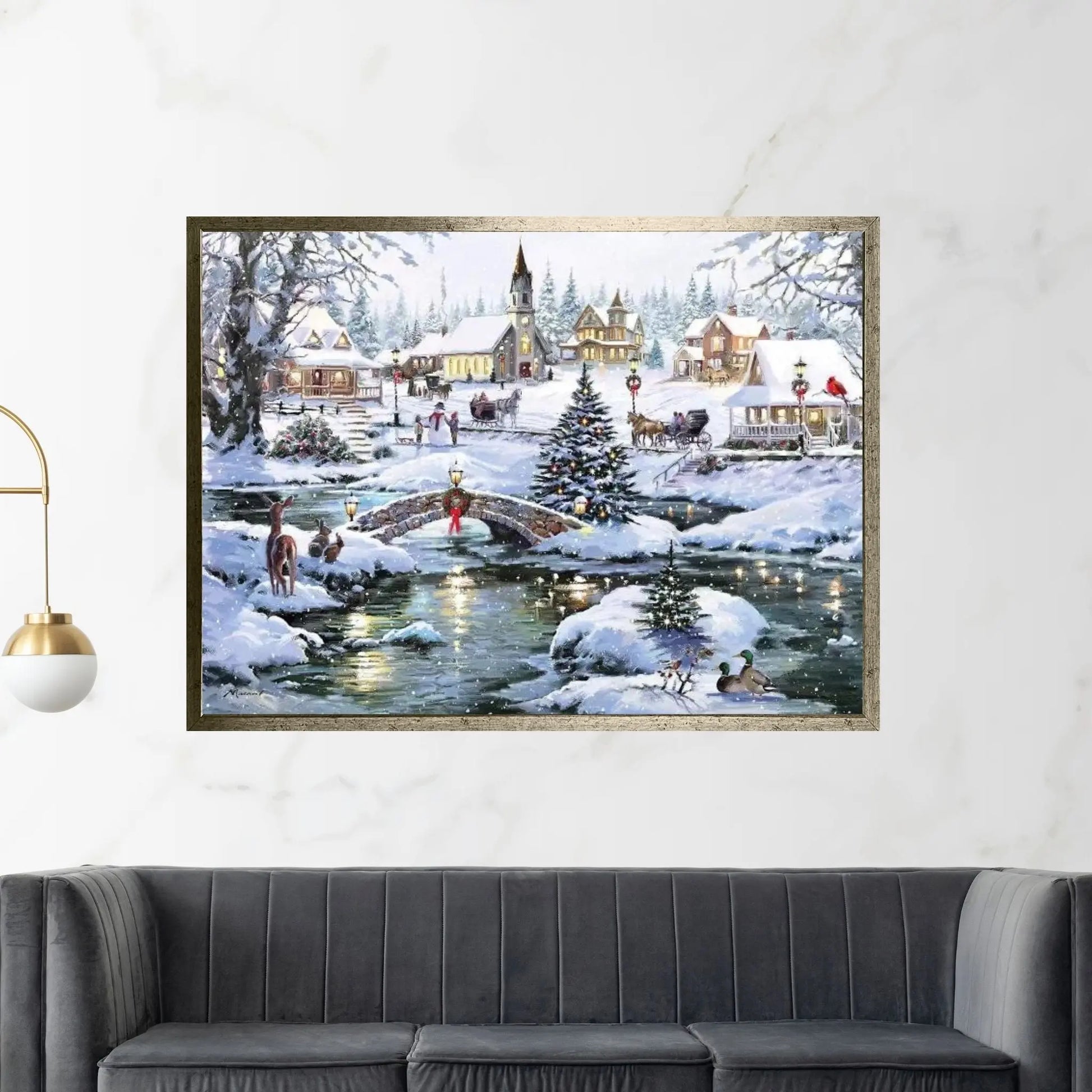 User Icy Lights Canvas Wall Art - Y Canvas