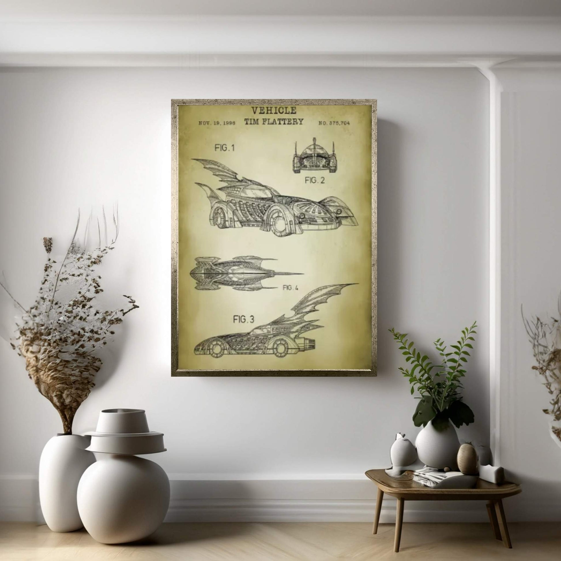 Batmobile II Canvas Wall Art - Y Canvas