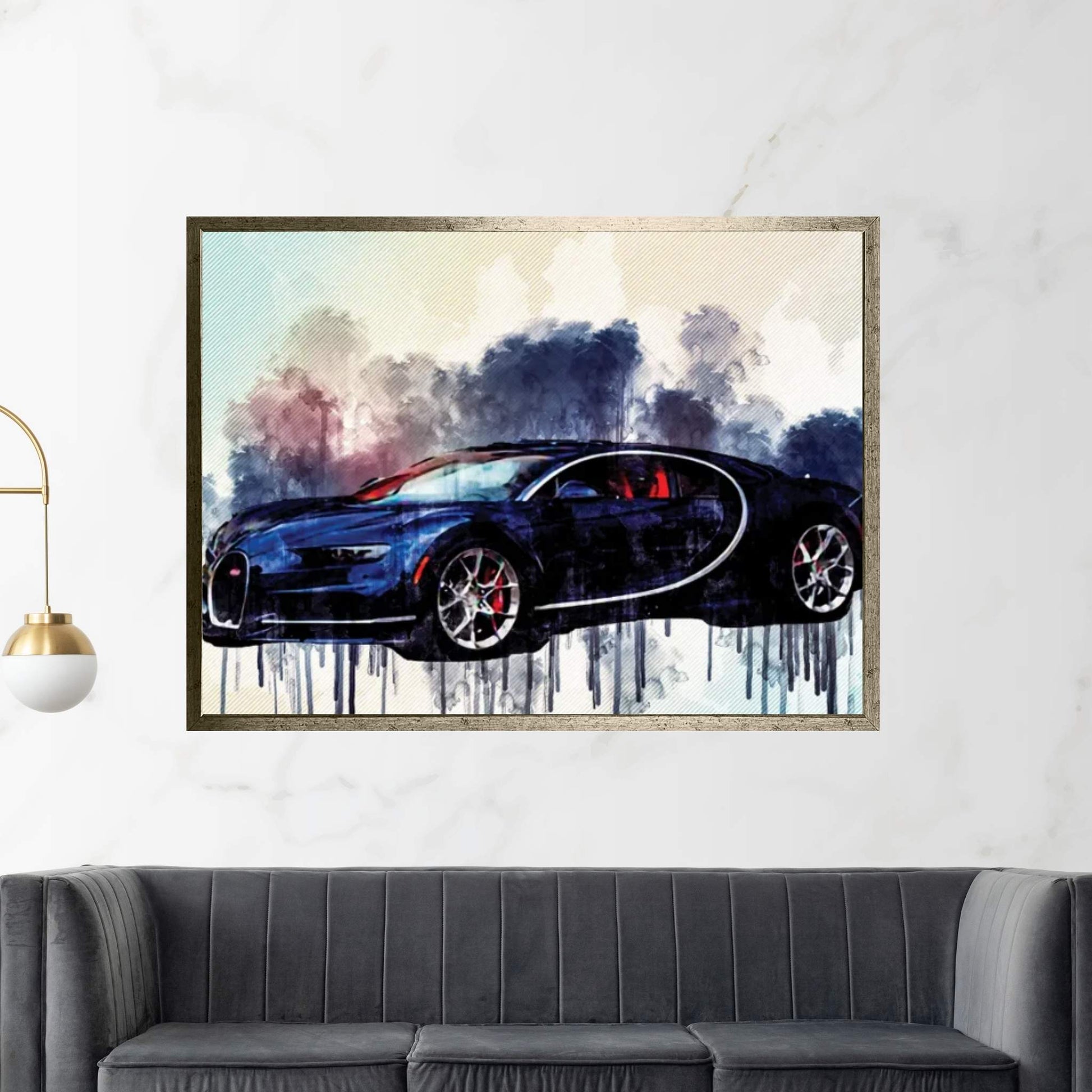 Bugatti Chiron 2018 Hypercar Sports Luxury Cars Canvas Wall Art - Y Canvas