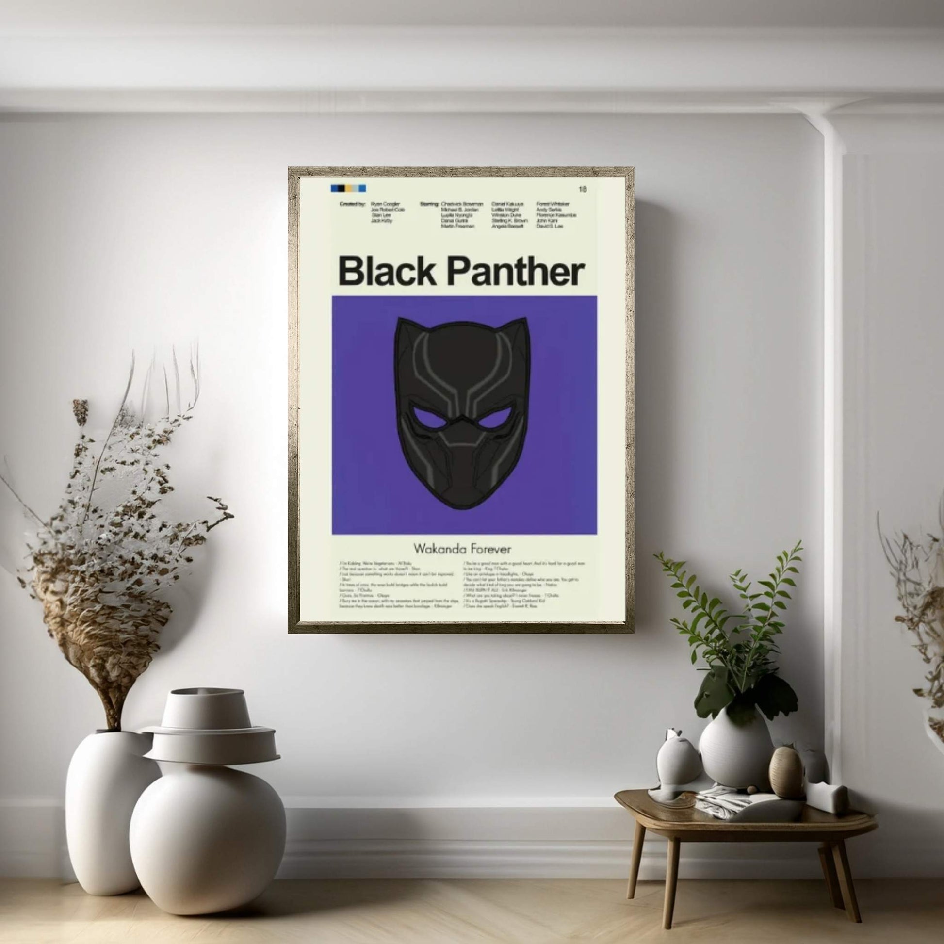 Black Panther Canvas Wall Art - Y Canvas