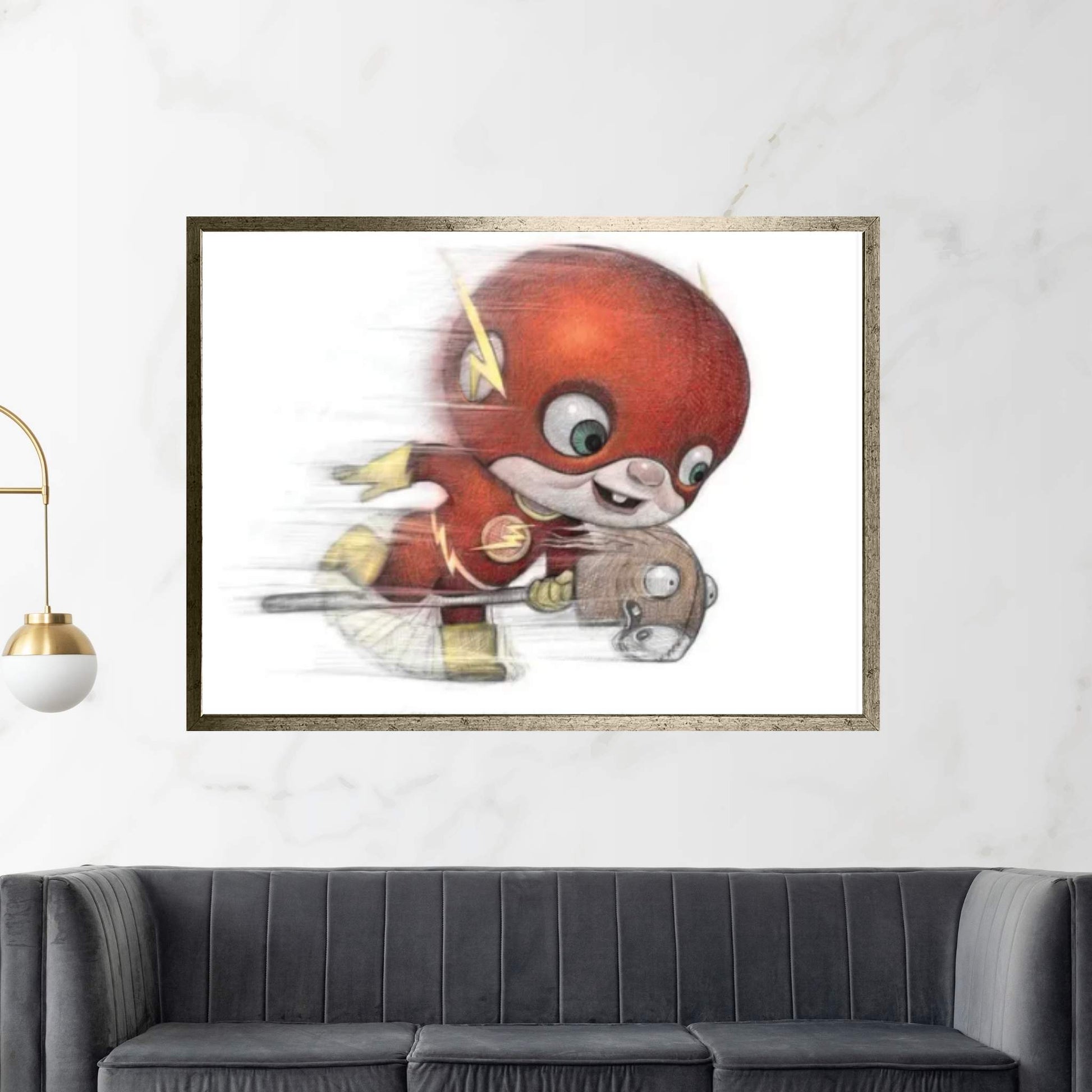 Baby Flash Canvas Wall Art - Y Canvas