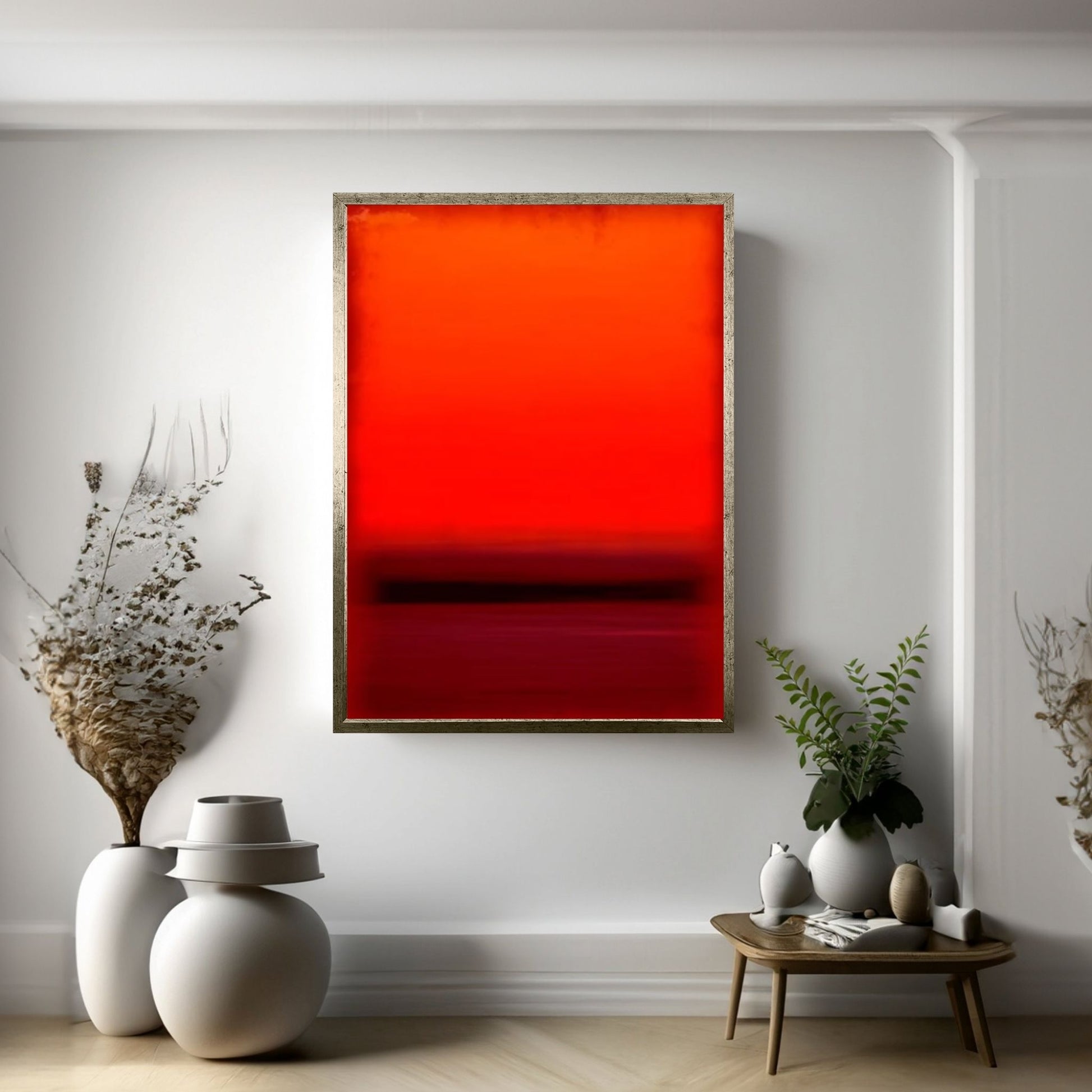 Mark Rothko Frame Canvas/Poster Art Red Reproduction, Rothko Reproduction, Modern Art Expressionism Painting - Y Canvas