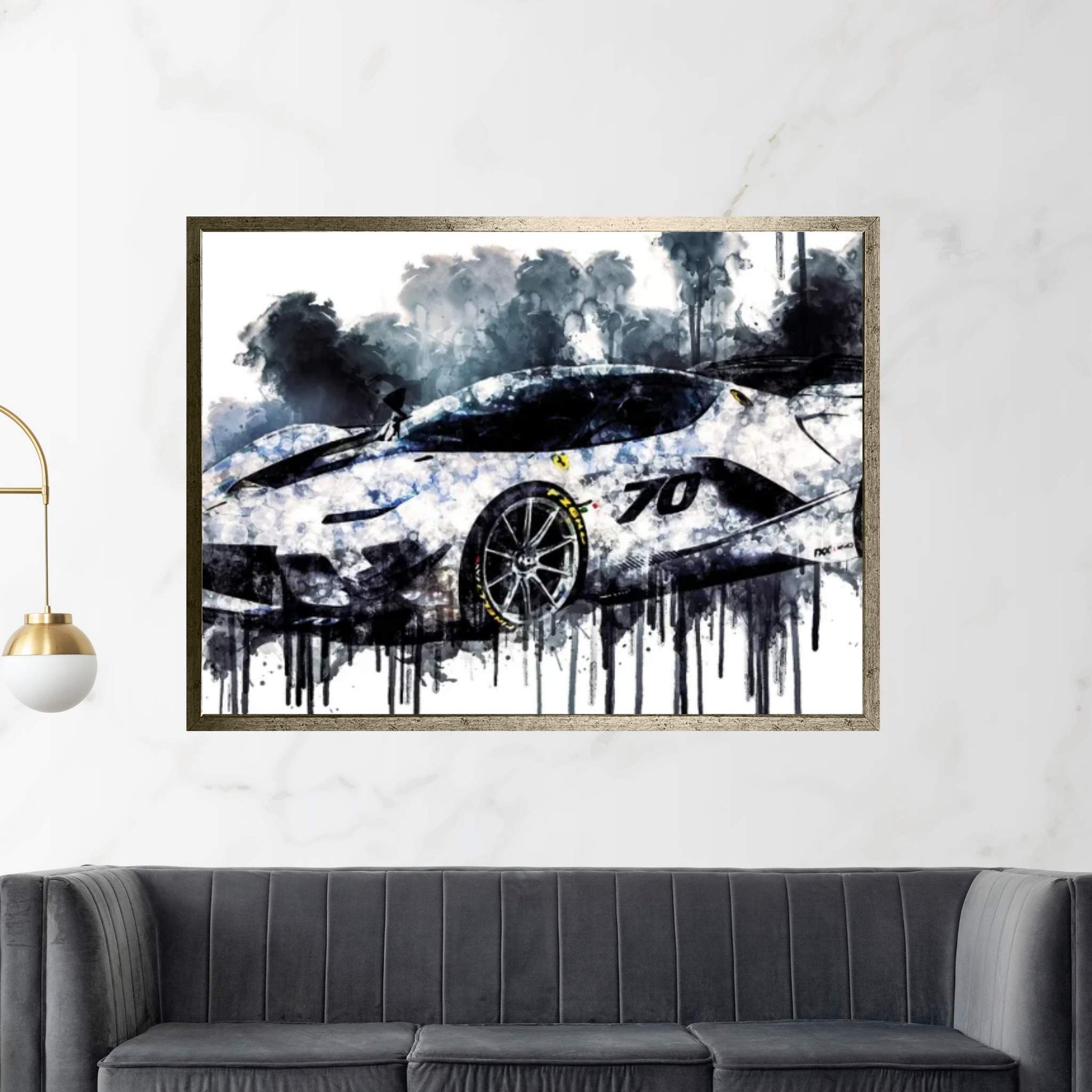 2018 Ferrari FXX K Evo Vehicle CDLXXXII Canvas Wall Art - Y Canvas