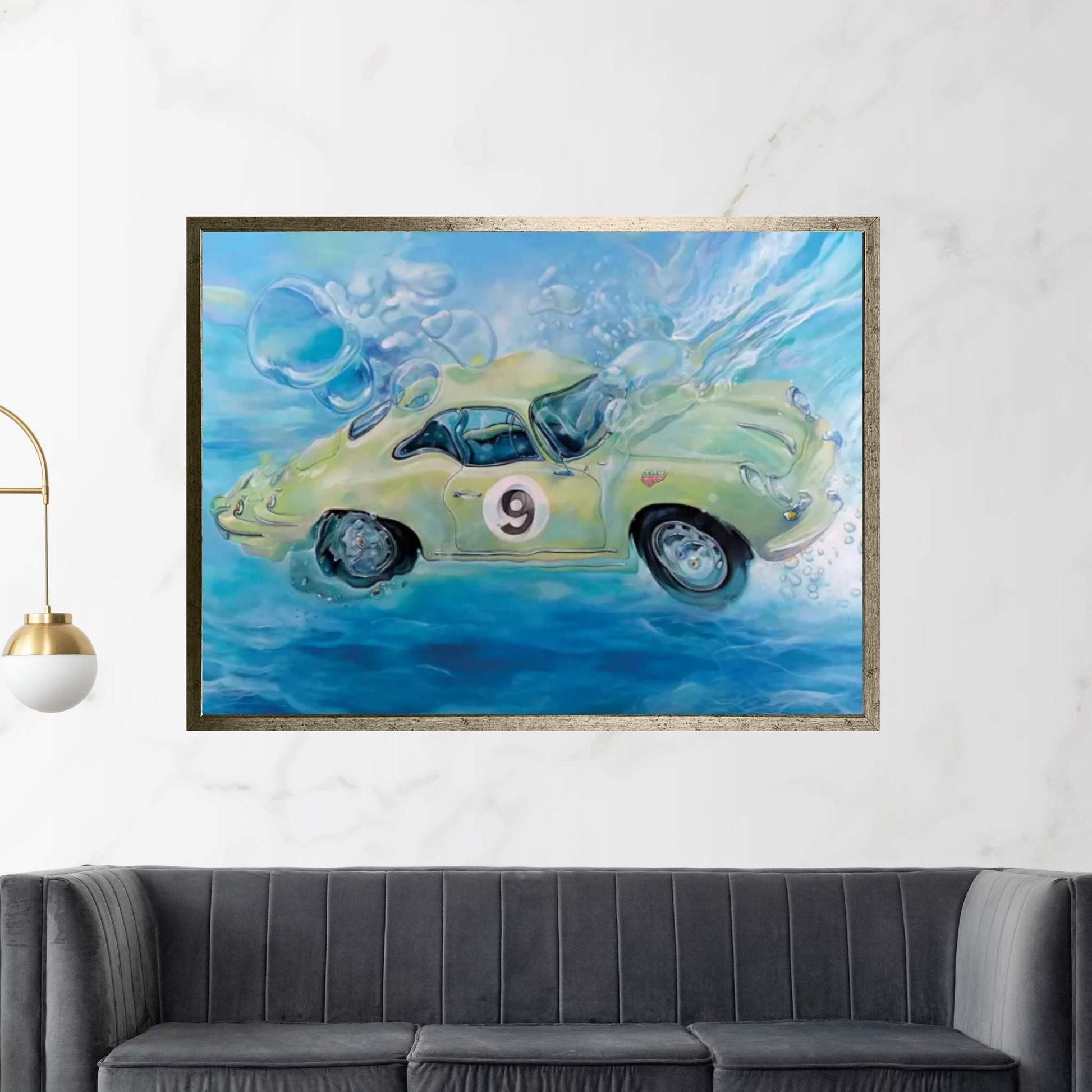 Porsche No. 9 Canvas Wall Art - Y Canvas