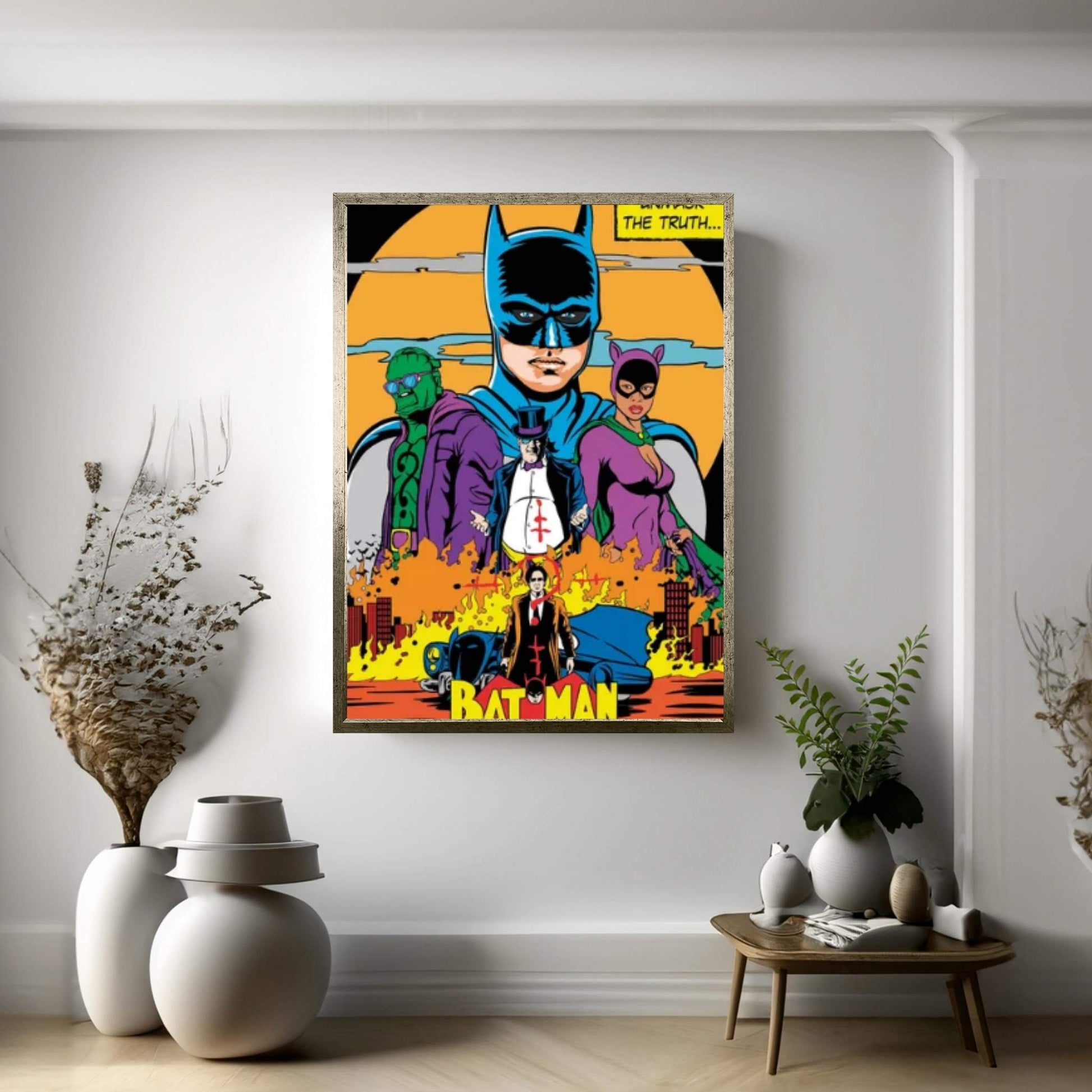 The Batman Classic Comics Poster Canvas Wall Art - Y Canvas